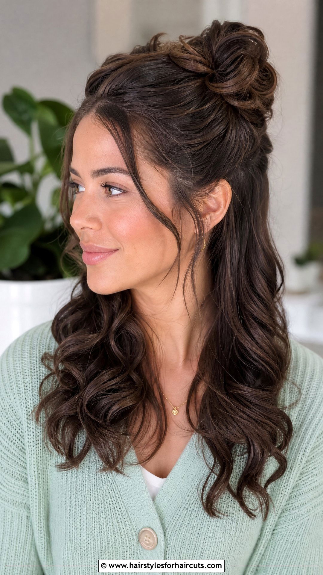 Half Up Half Down Freeze Curls - 25 freeze curls freeze hairstyles for short hair - 25 freeze curls freeze hairstyles for short hair