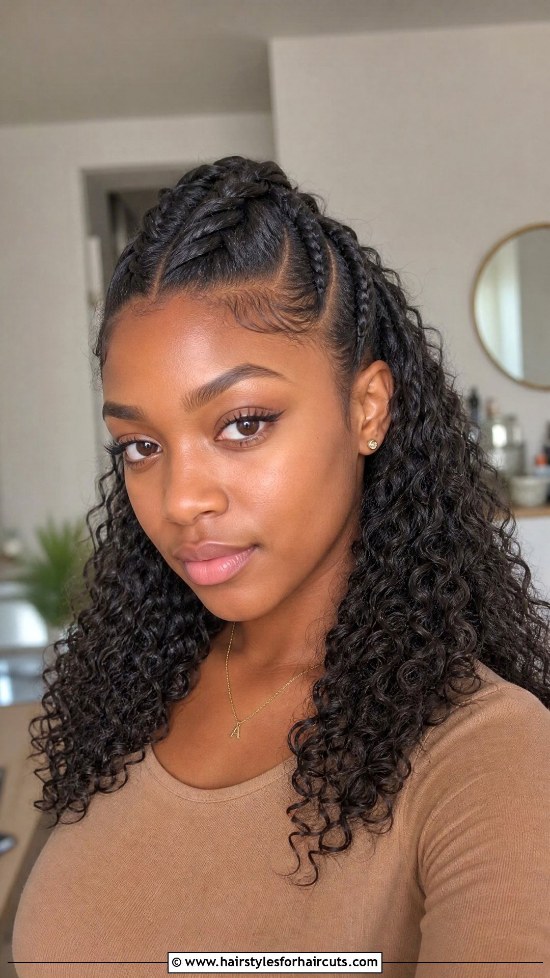 Half Up Half Down French Braid - 25 french braid updo hairstyles for black hair - 25 french braid updo hairstyles for black hair