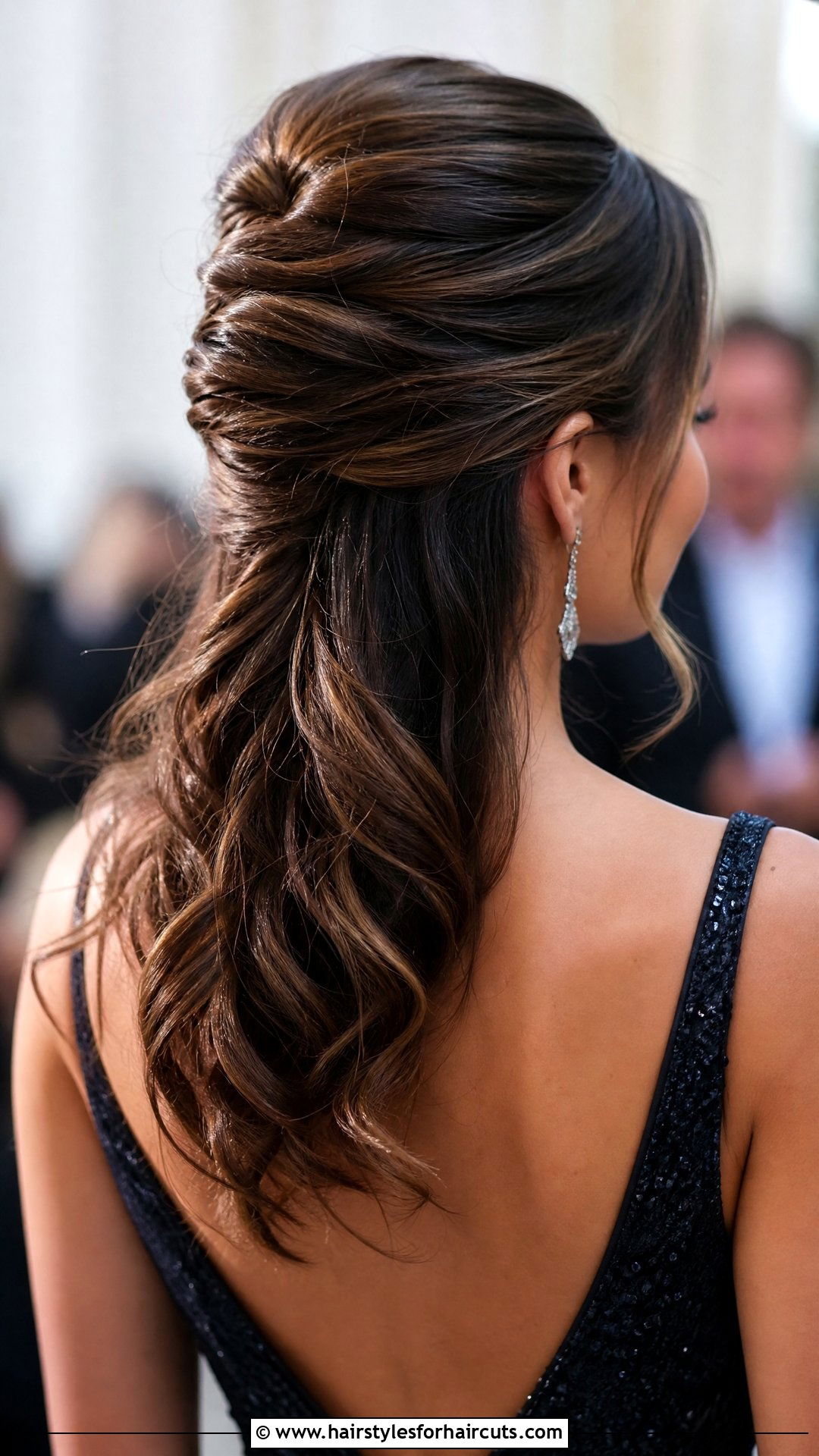 Half Up Half Down French Twist - 25 half and half hairstyles - 25 half and half hairstyles