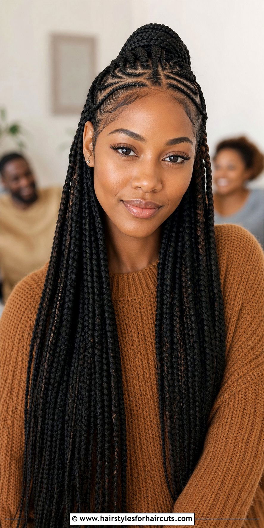 Half Up Half Down Fulani Braids - 25 fulani hairstyles with natural hair - 25 fulani hairstyles with natural hair