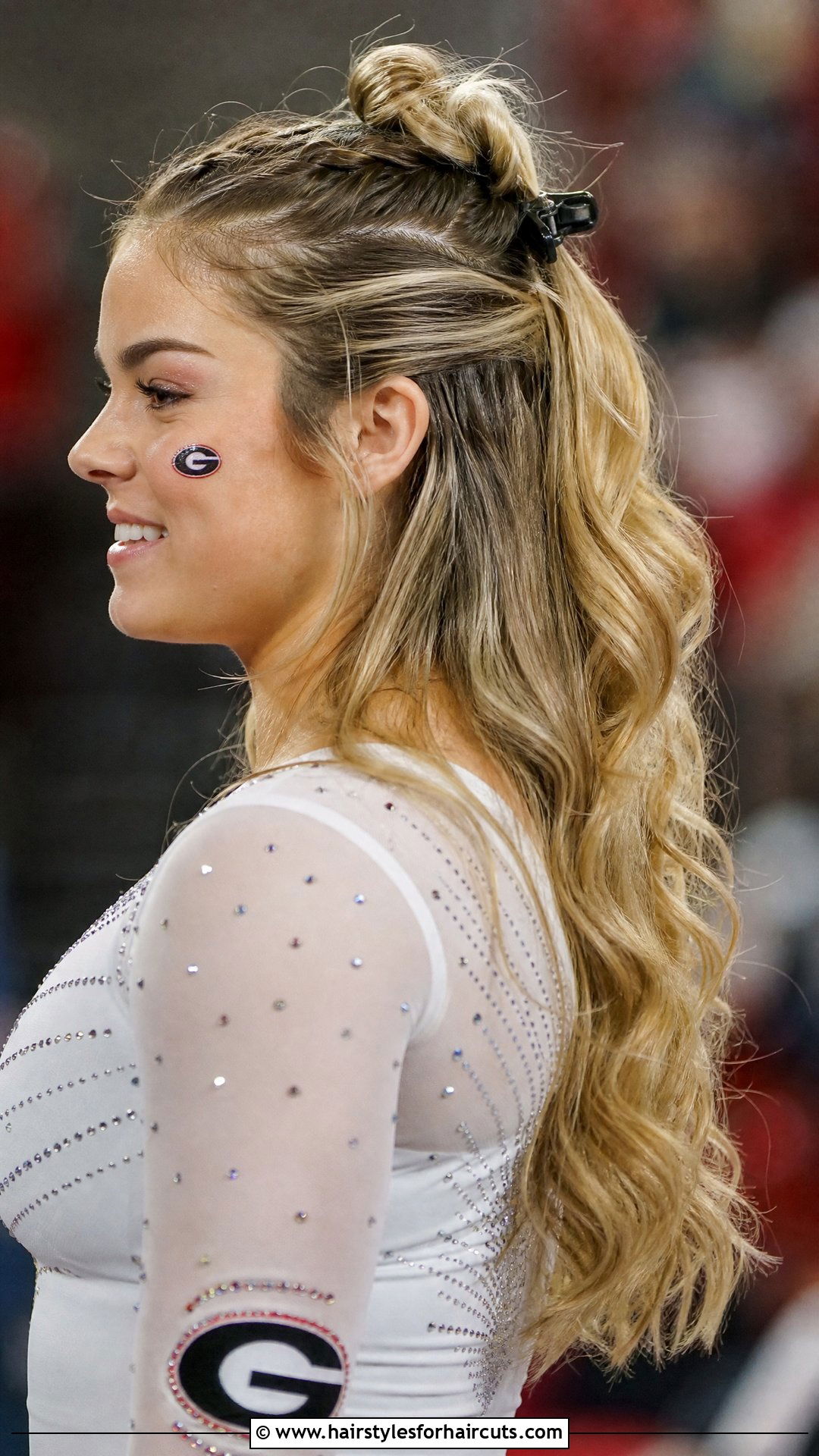 Half Up Half Down Gymnastics Hair - 25 gymnastics hairstyles - 25 gymnastics hairstyles
