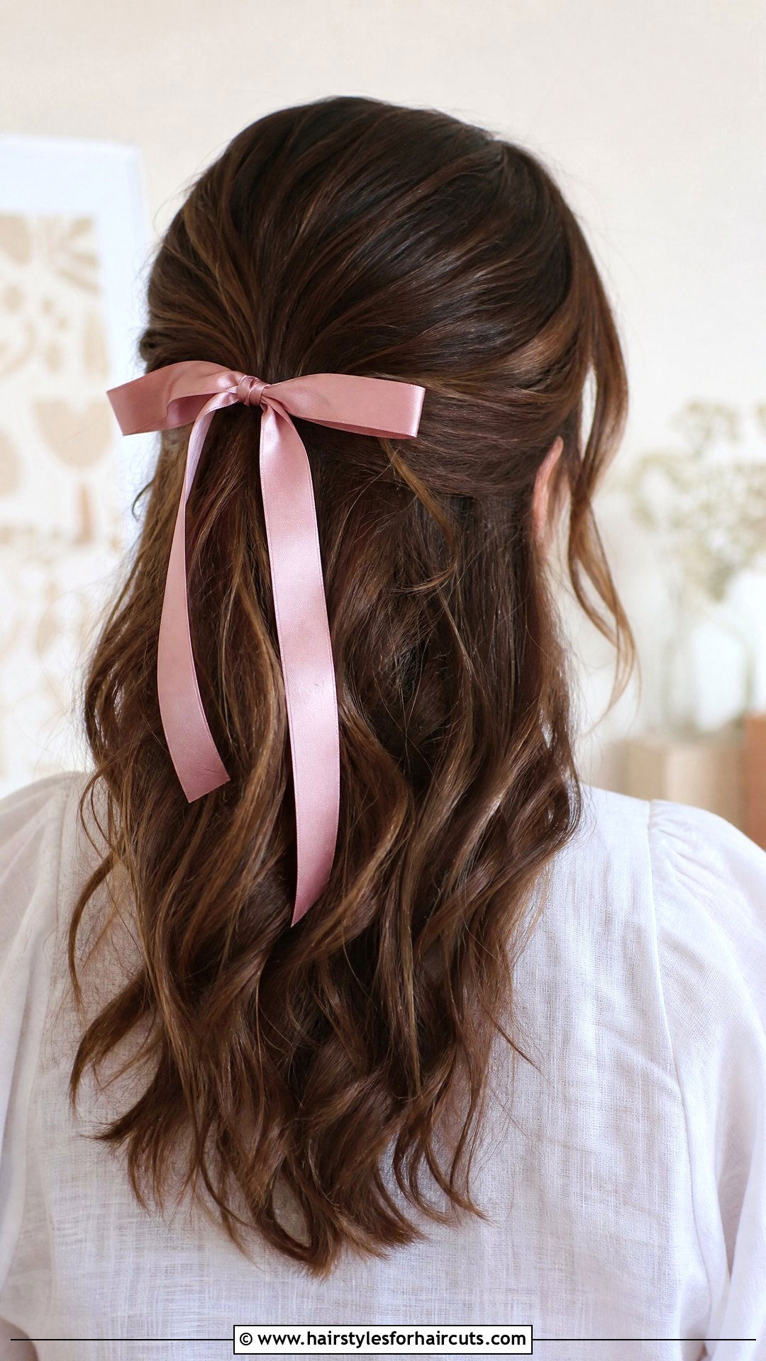 Half Up Half Down Hair Bow - 25 hair bow hairstyles - 25 hair bow hairstyles
