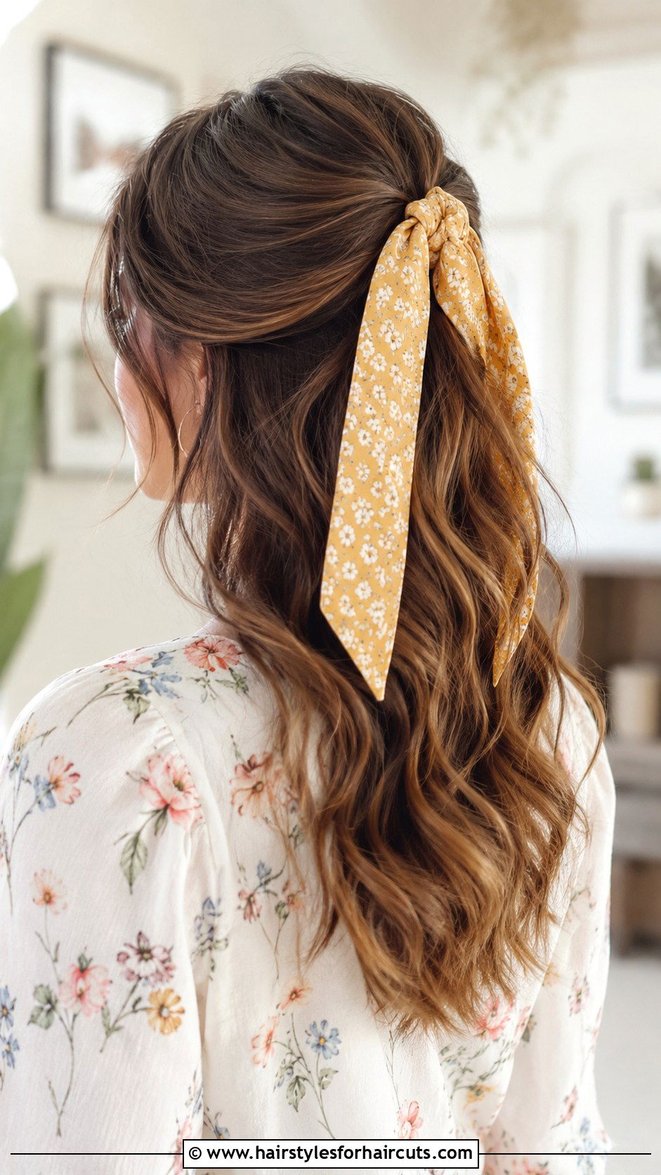 Half Up Half Down Hair Scarf - 25 hair scarf hairstyles - 25 hair scarf hairstyles