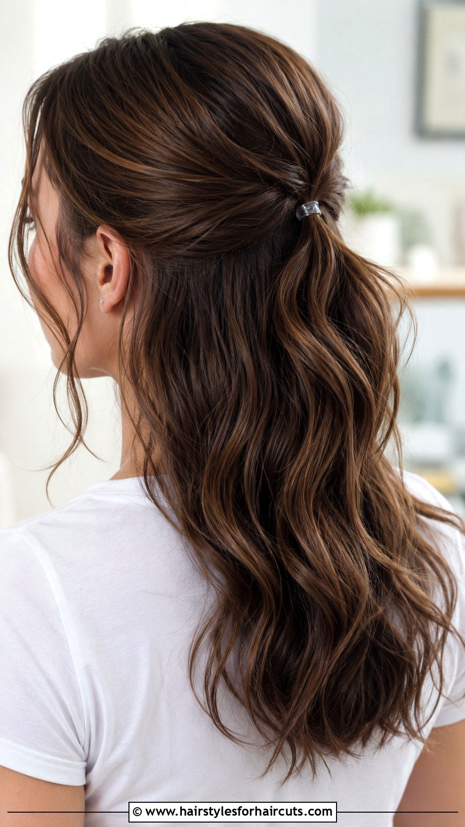 Half Up Half Down Hairstyle - 25 easy hairstyles for short medium hair - 25 easy hairstyles for short medium hair