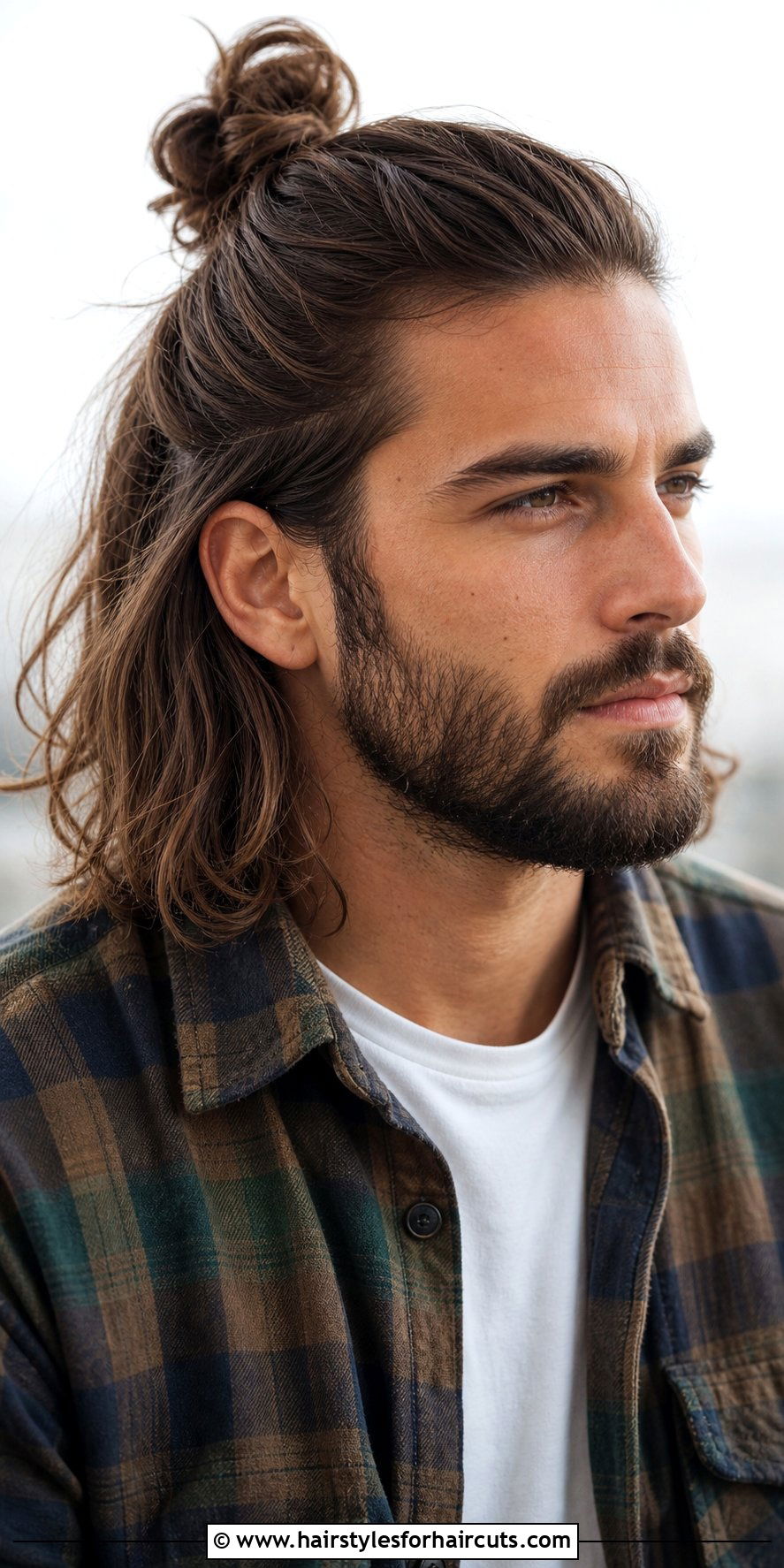 Half Up Half Down Hairstyle With Beard - 25 long hairstyles with beard - 25 long hairstyles with beard