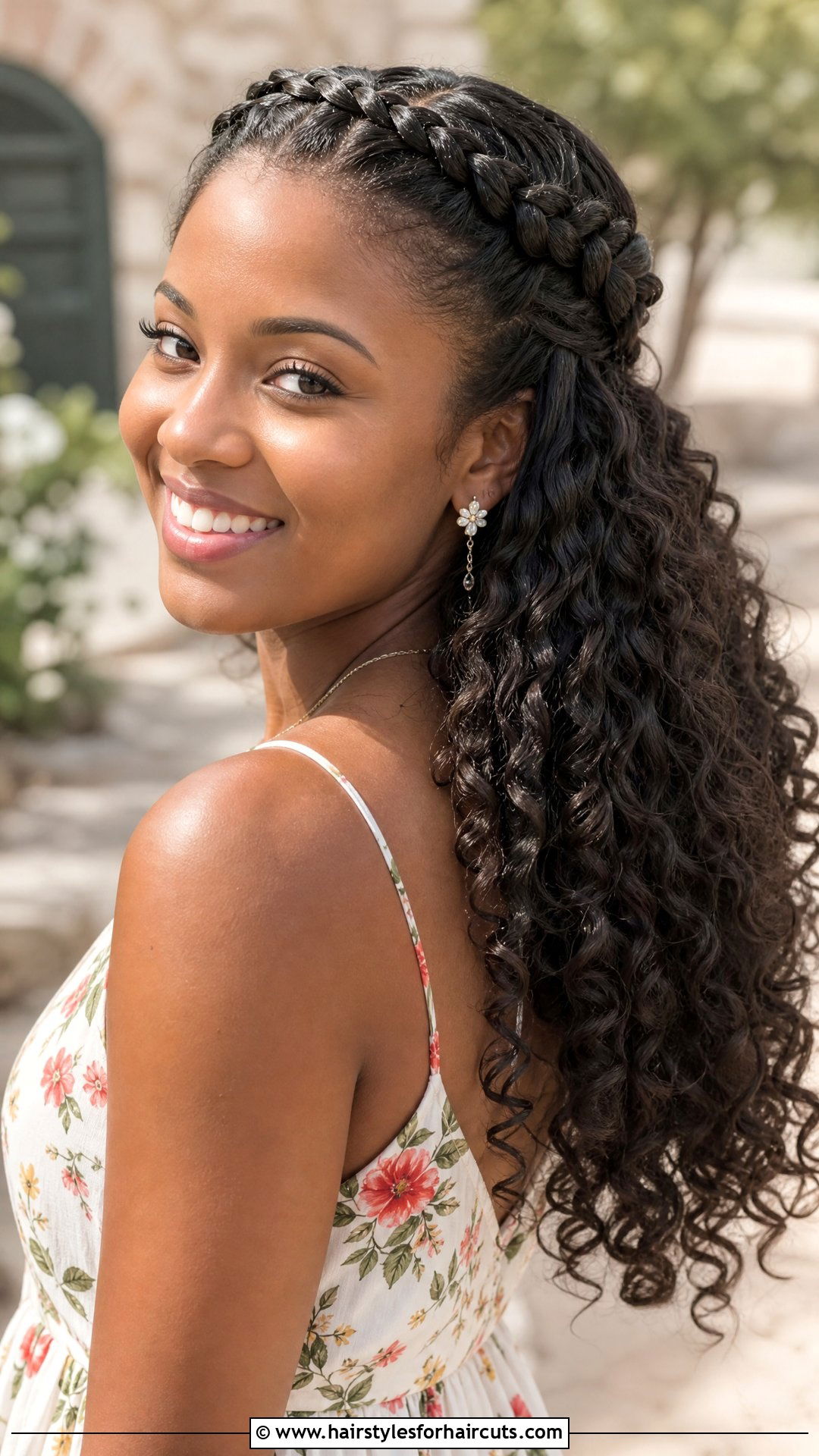 Half Up Half Down Halo Braid - 25 halo braid hairstyles for black hair - 25 halo braid hairstyles for black hair