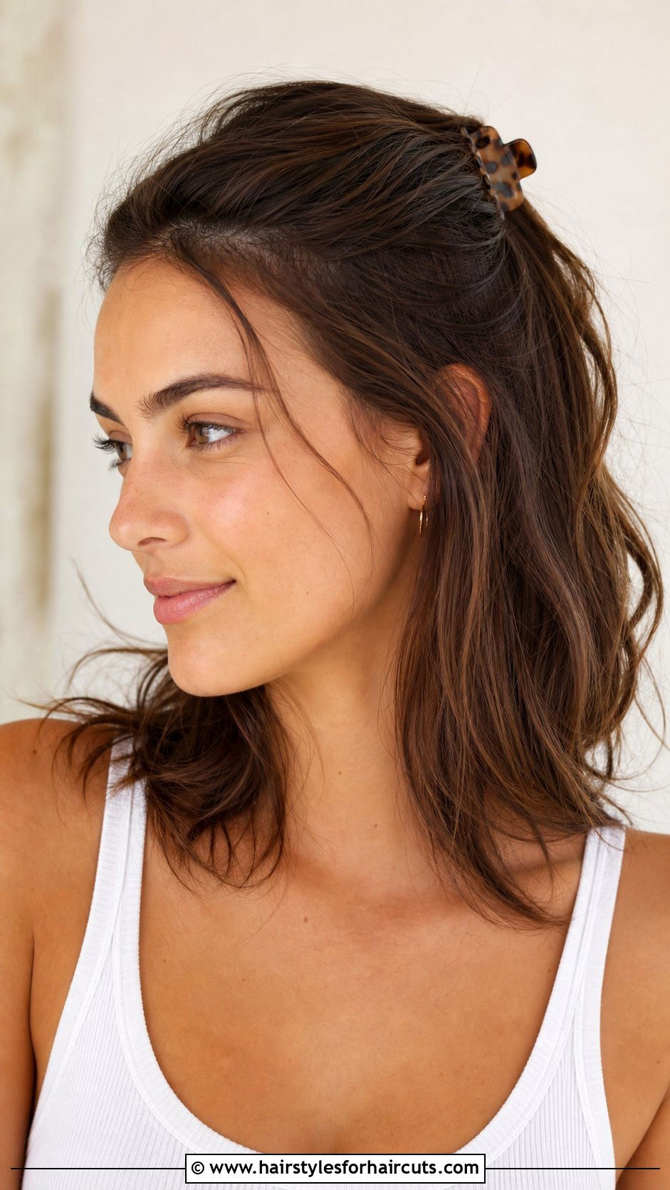 Half Up Half Down Medium Hair - 25 medium hair summer hairstyles - 25 medium hair summer hairstyles