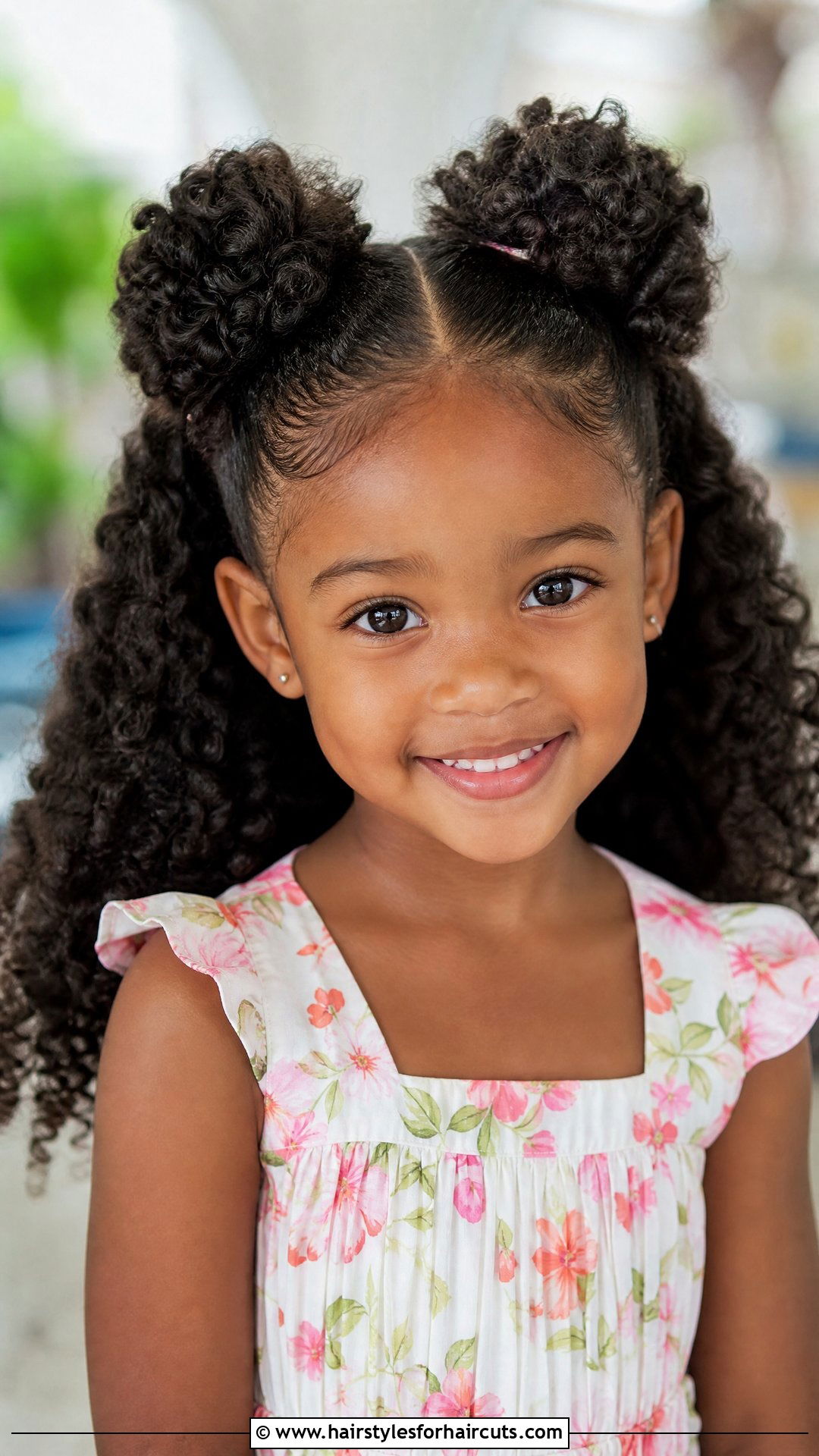 Half Up Half Down Puffs - 25 black hairstyles for kids short hair - 25 black hairstyles for kids short hair