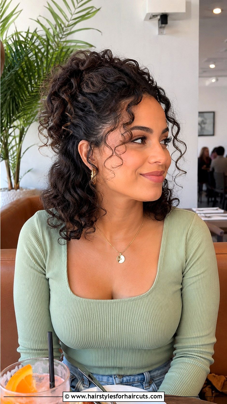 Half Up Half Down Short Curly Hair - 25 baddie hairstyles for short curly hair - 25 baddie hairstyles for short curly hair