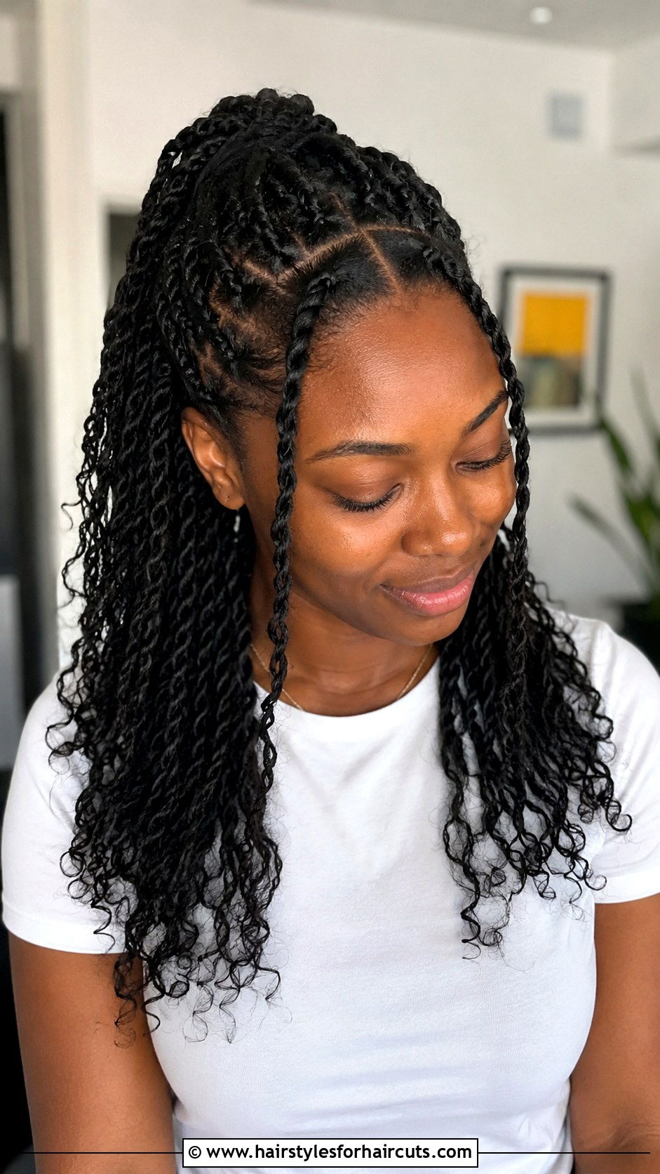 Half Up Half Down Twists - 25 summer hairstyles - 25 summer hairstyles