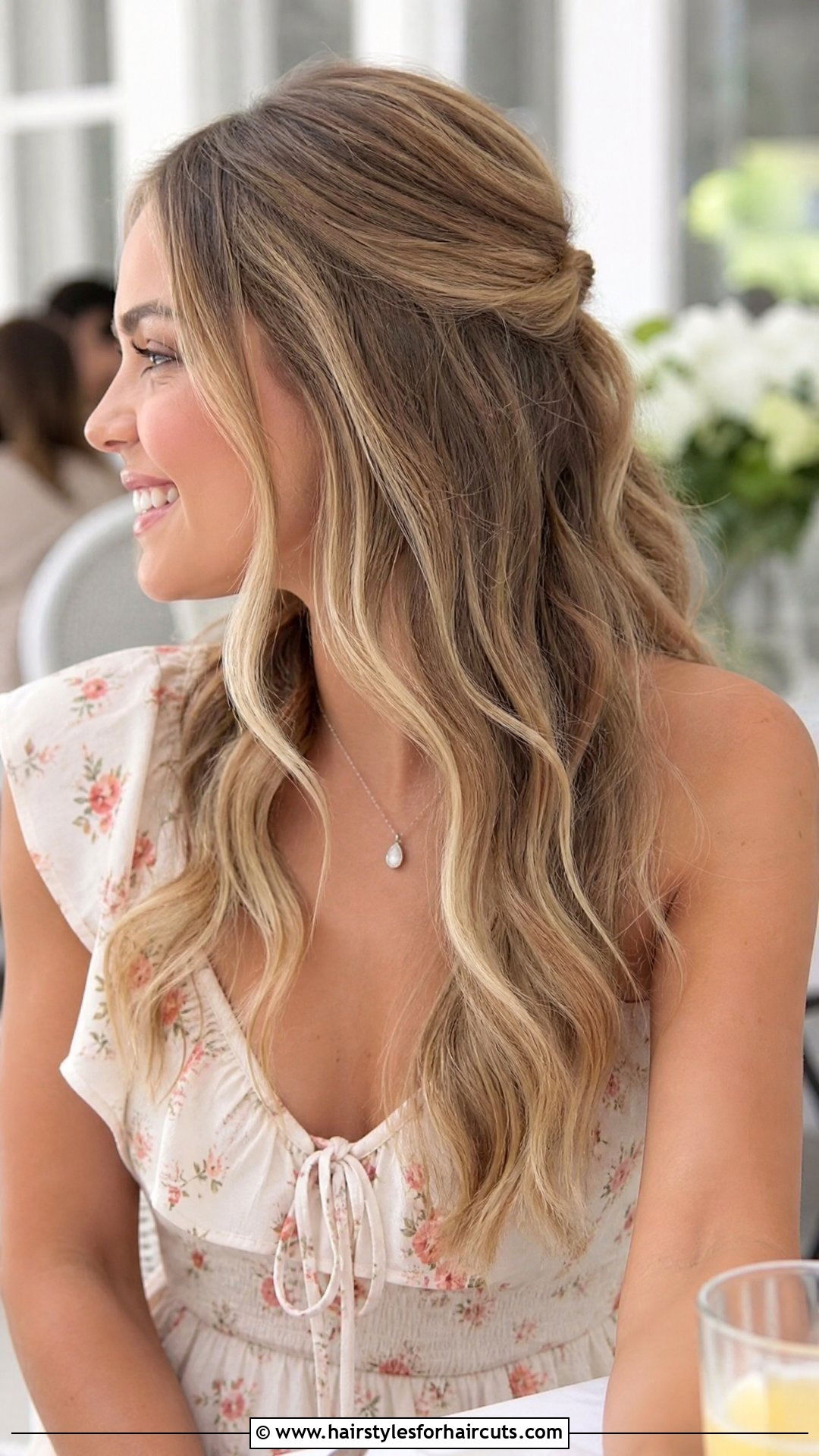 Half Up Half Down Waves - 25 waves hairstyles for ladies - 25 waves hairstyles for ladies