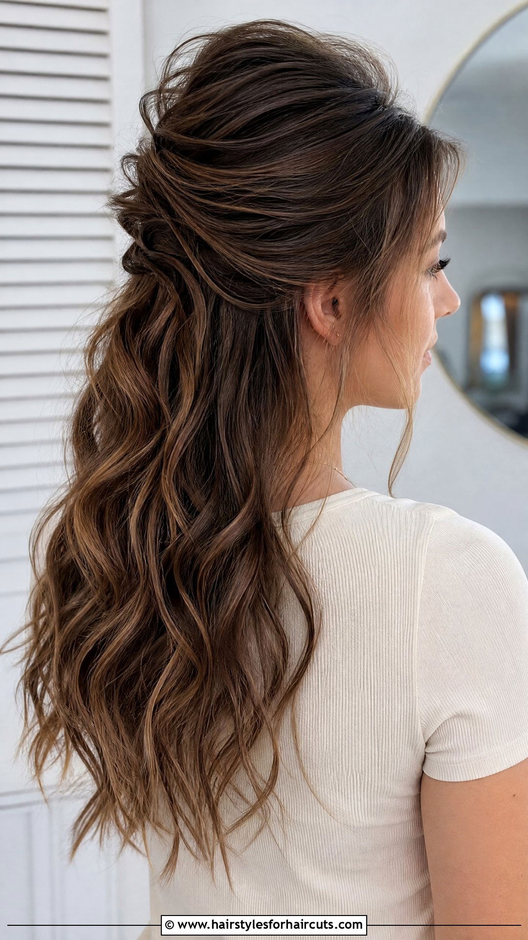 Half Up Half Down Wavy Hair - 25 2b curly hairstyles - 25 2b curly hairstyles