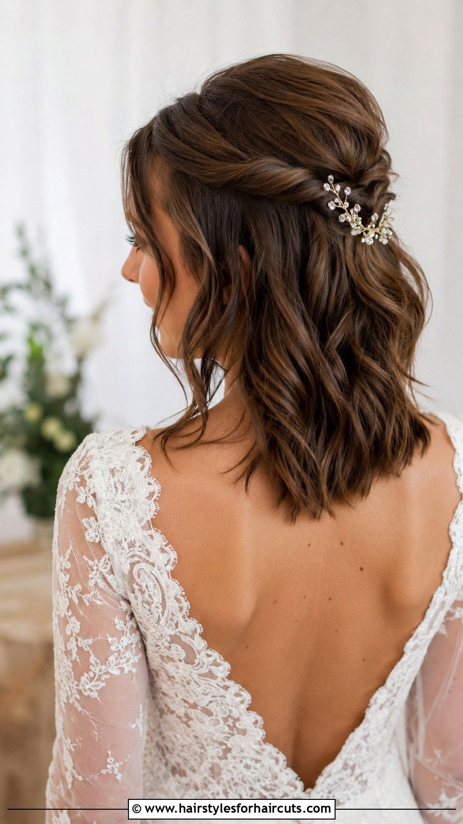 Half Up Half Down Wedding Hair Shoulder Length - 25 bridal hairstyles shoulder length hair - 25 bridal hairstyles shoulder length hair