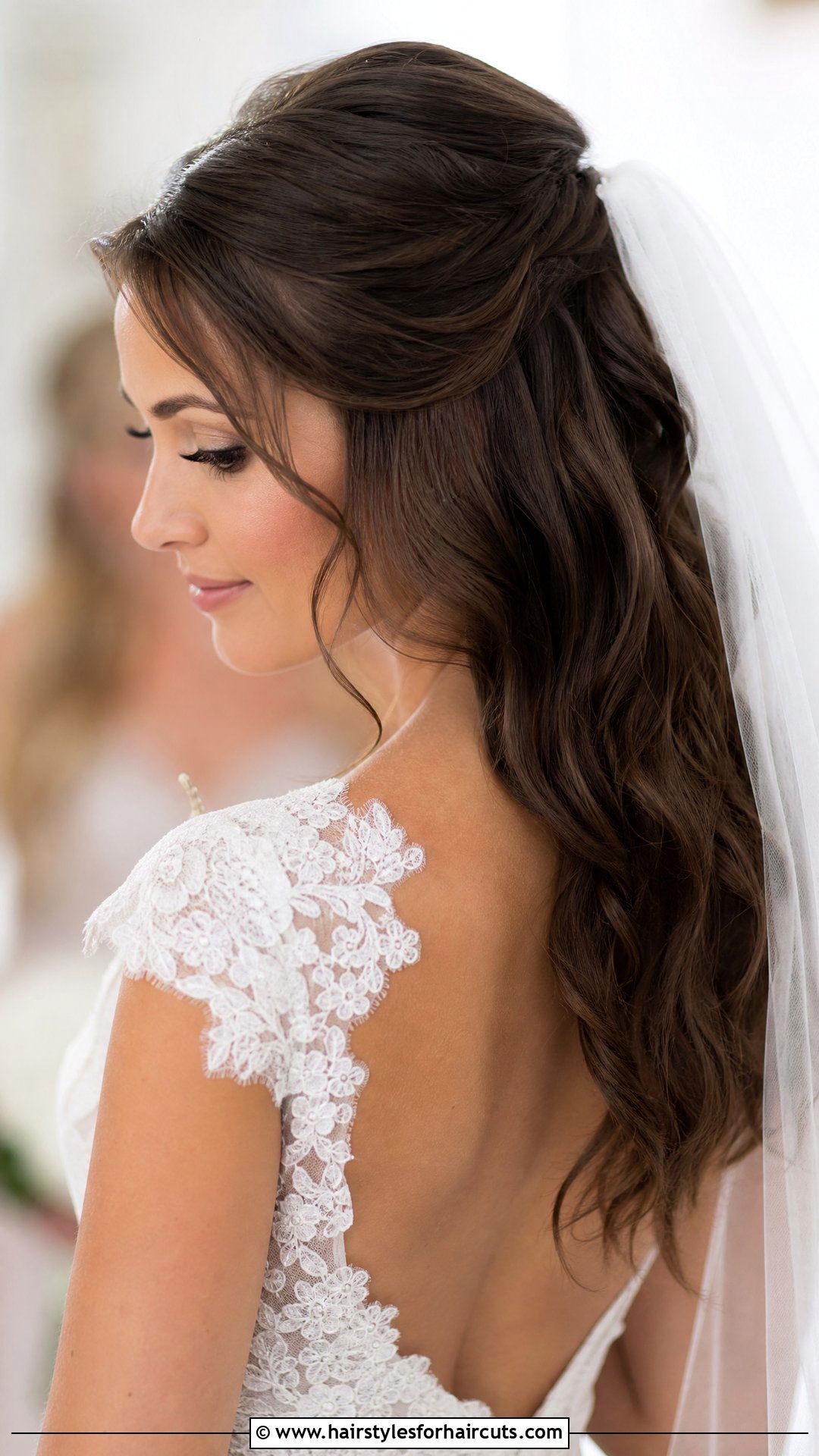 Half Up Half Down Wedding Hair - 25 wedding hairstyles medium length hair - 25 wedding hairstyles medium length hair