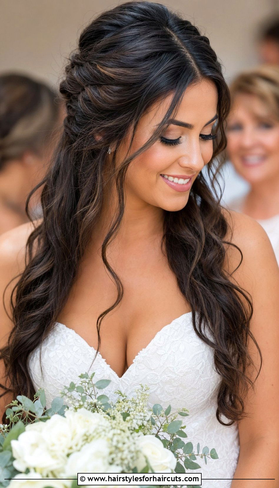 Half Up Half Down Wedding Hairstyle - 25 wedding hairstyles long - 25 wedding hairstyles long