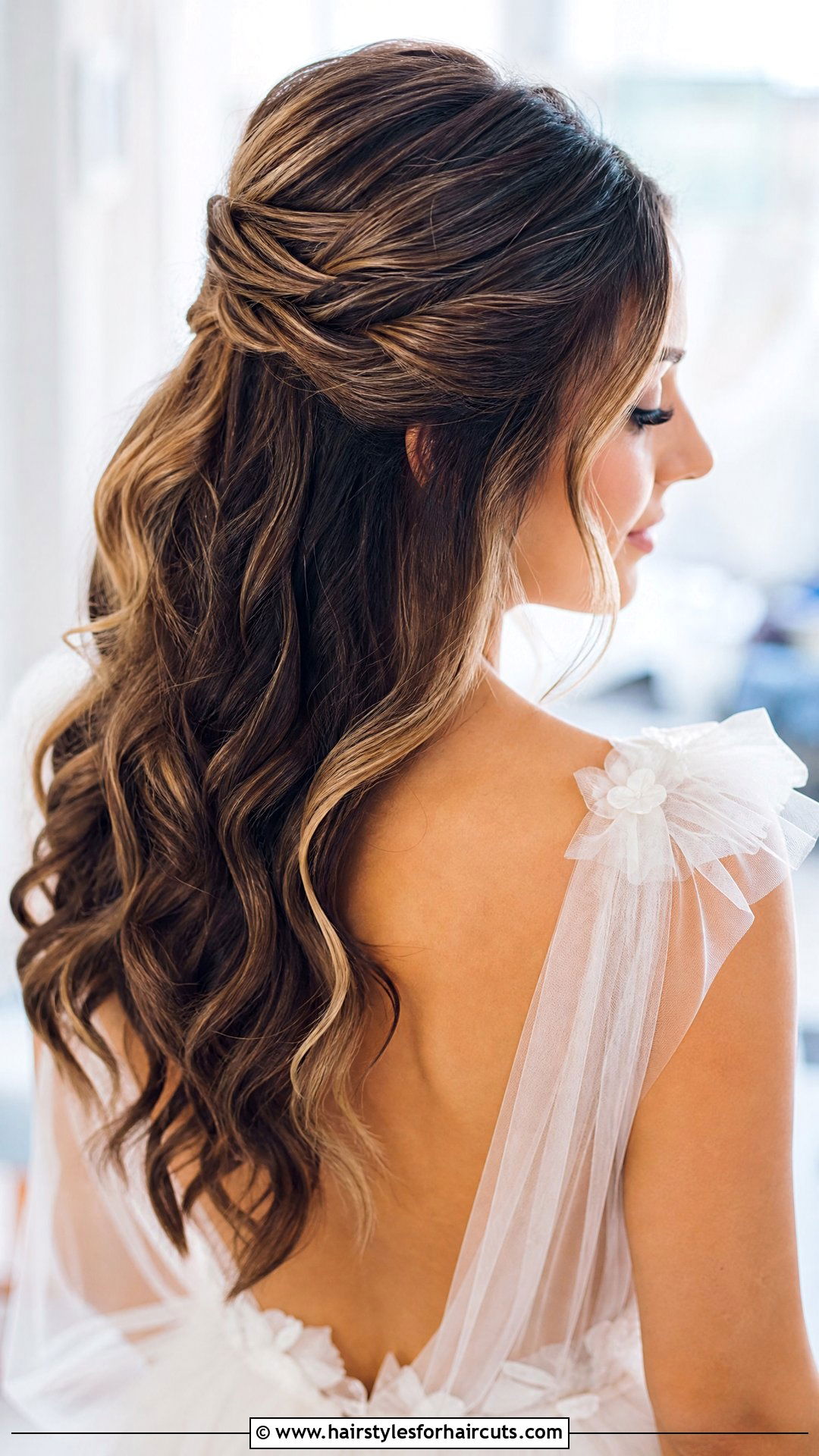 Half Up Half Down Wedding Hairstyle - 25 wedding hairstyles - 25 wedding hairstyles