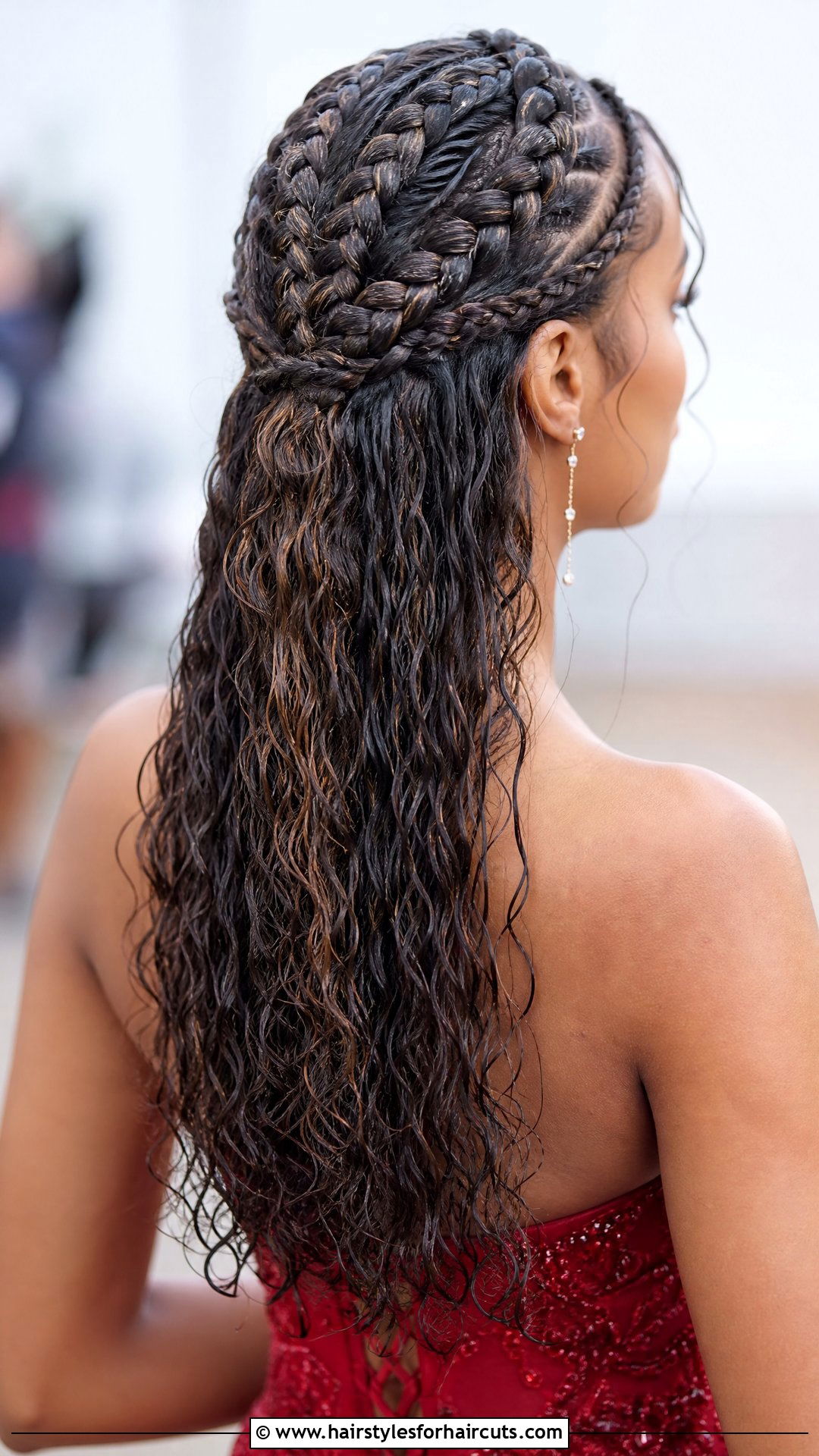 Half Up Half Down Wet And Wavy Braids - 25 wet and wavy braiding hairstyles - 25 wet and wavy braiding hairstyles