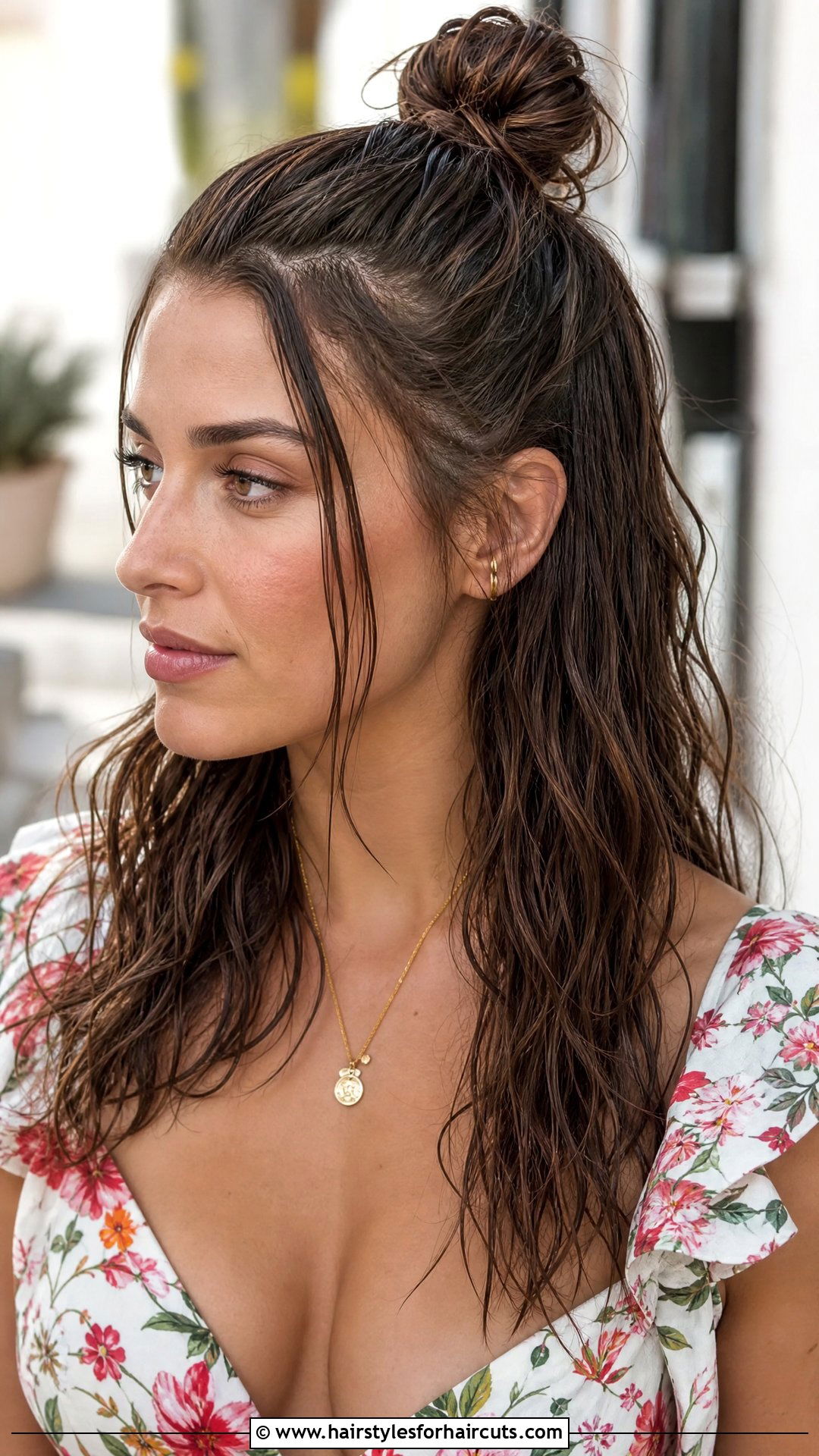Half Up Half Down Wet Waves - 25 wet and wavy hairstyles - 25 wet and wavy hairstyles