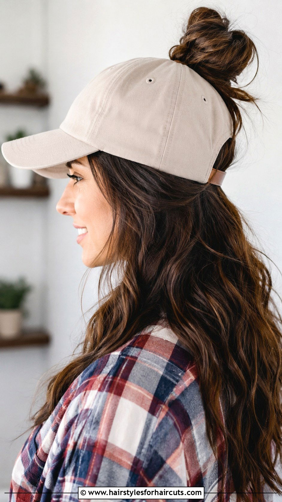 Half Up Half Down With Cap - 25 cap hairstyles - 25 cap hairstyles