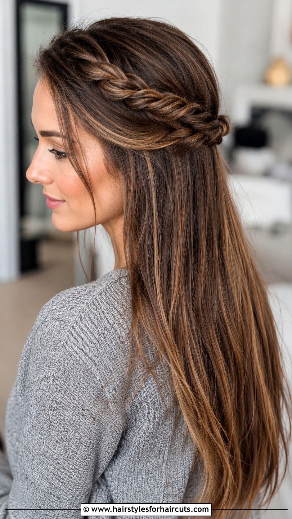 Half Up Rope Braid - 25 half haircuts - 25 half haircuts