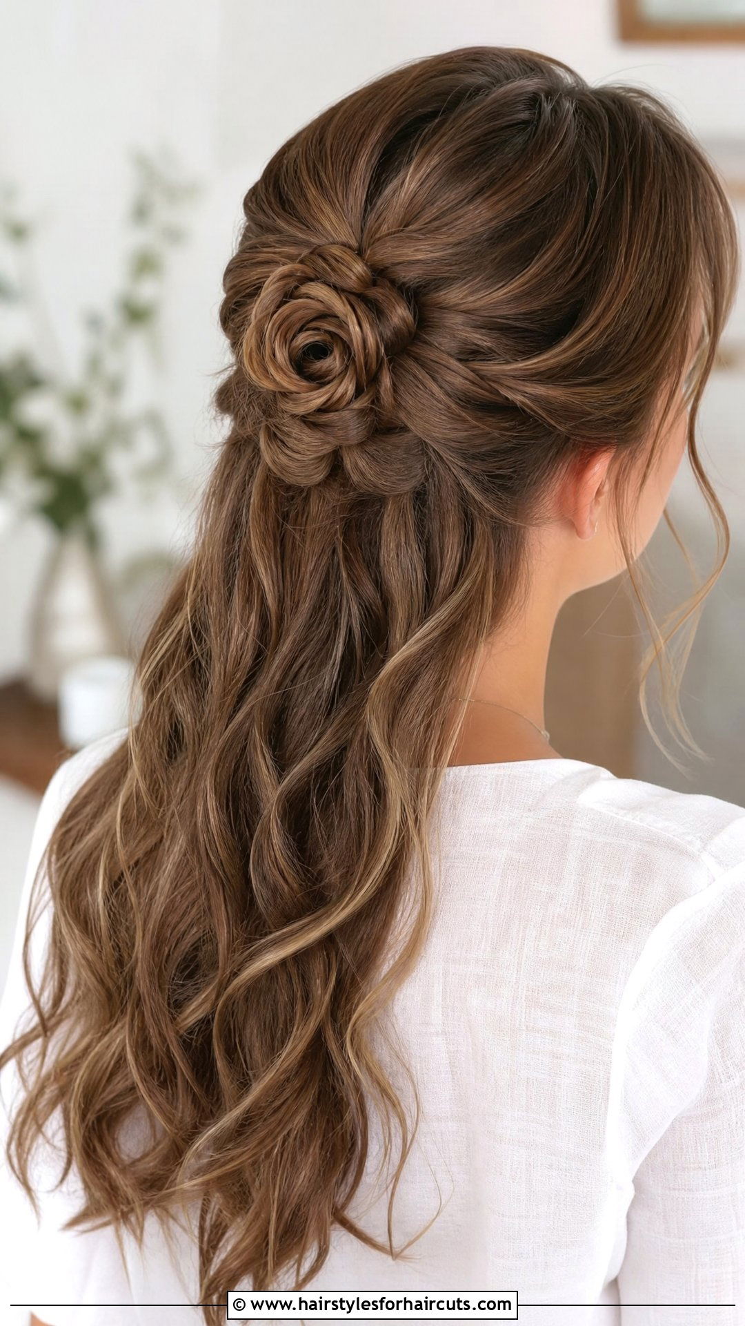 Half Up Rose Braid - 25 rose hairstyles - 25 rose hairstyles