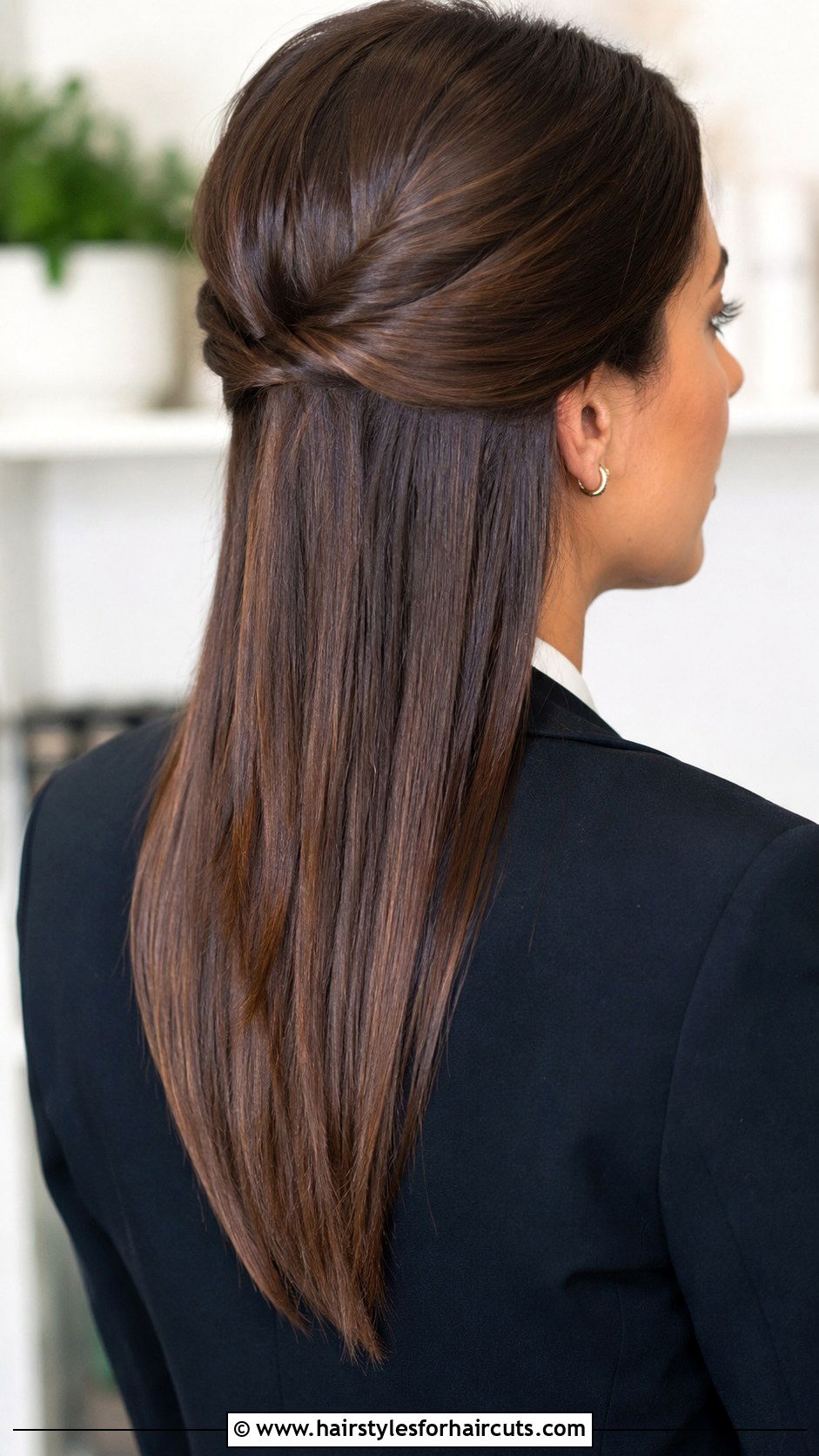 Half Up Twist And Pin Straight Hair - 25 easy half up hairstyles straight hair - 25 easy half up hairstyles straight hair