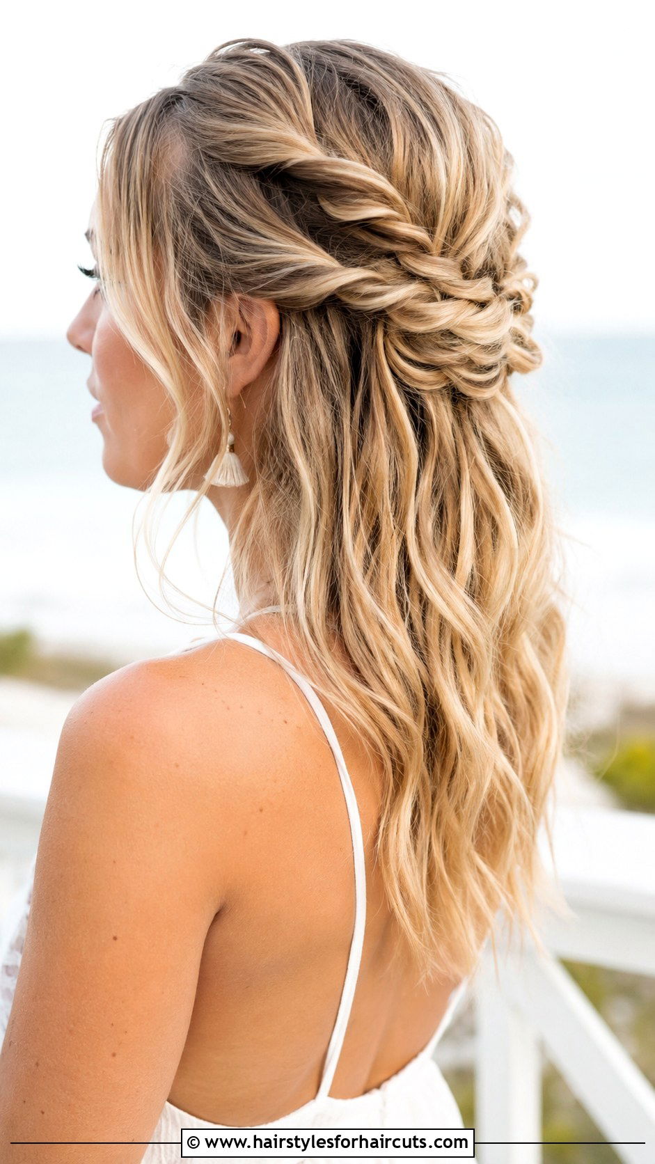 Half Up Twist And Pin Updo - 25 bridesmaid hairstyles for long hair half up - 25 bridesmaid hairstyles for long hair half up
