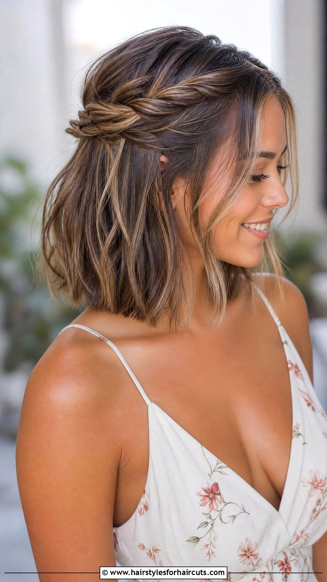 Half Up Twist Short Hair - 25 wedding hairstyles short hair - 25 wedding hairstyles short hair