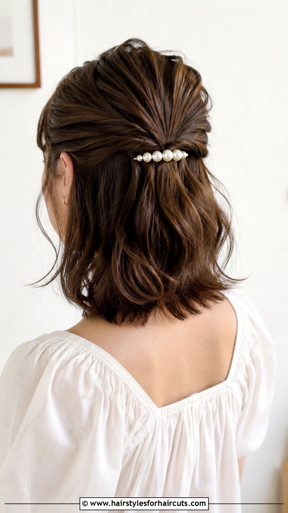 Half Up Twist Short Hair Barrette - 25 barrette hairstyles short hair - 25 barrette hairstyles short hair