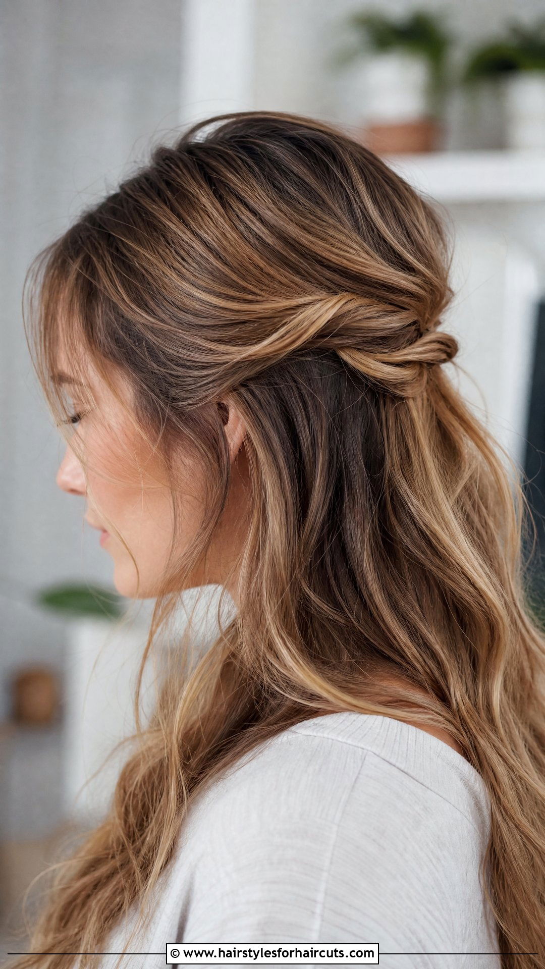 Half Up Twist - 25 easy hairstyles for greasy hair - 25 easy hairstyles for greasy hair