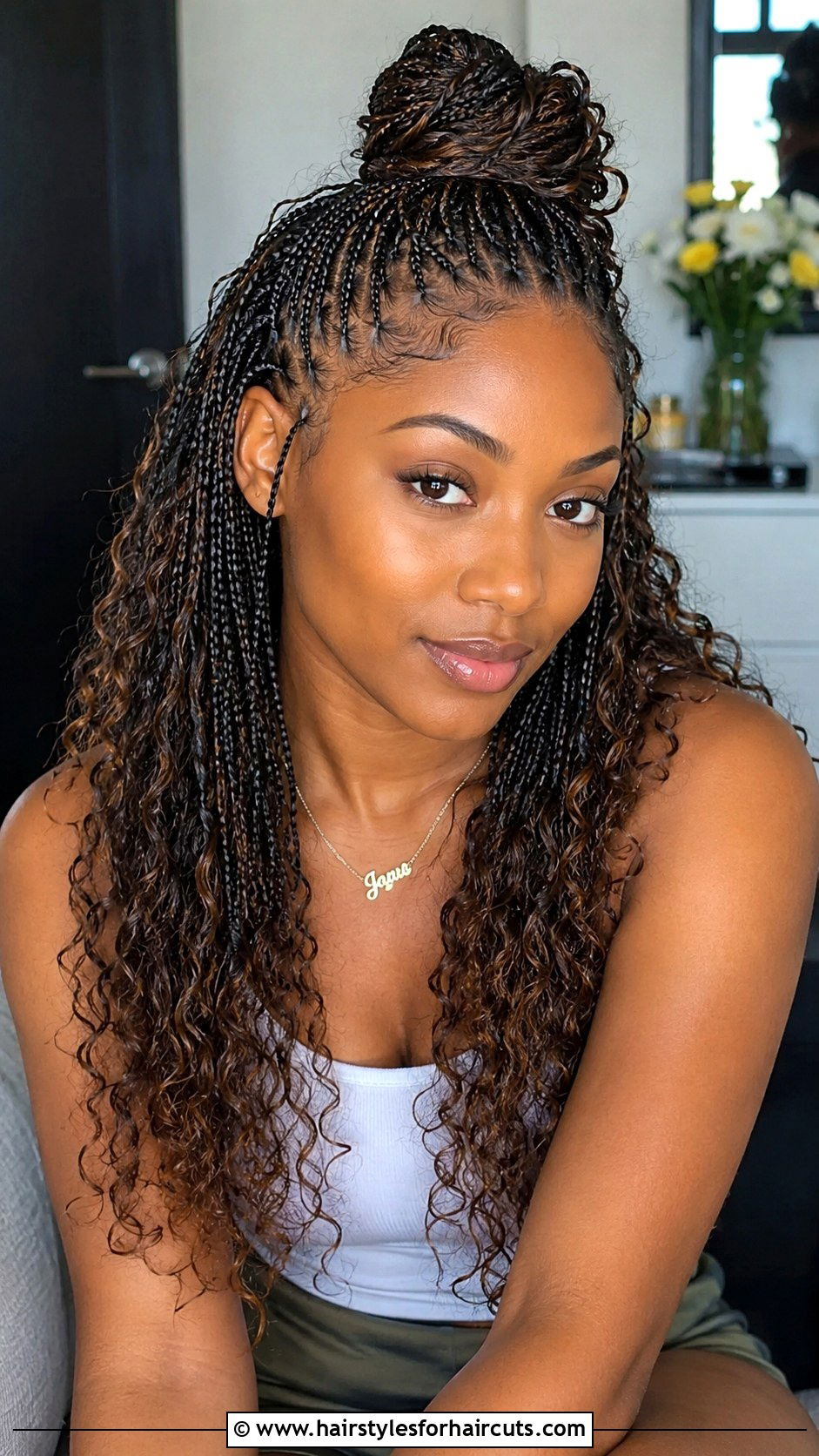 Half Up Twisted Braid - 25 half braid hairstyles for curly hair - 25 half braid hairstyles for curly hair