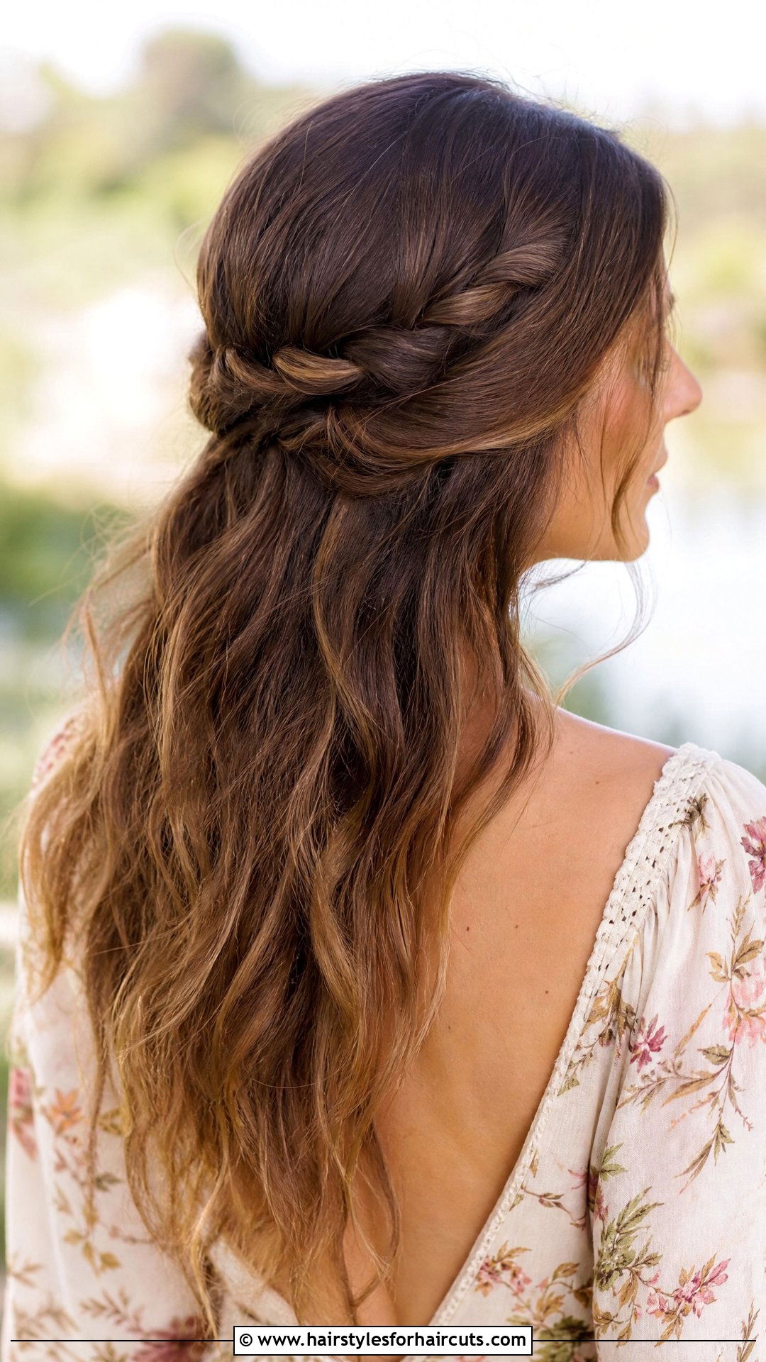 Half Up Twisted Crown - 25 wedding hairstyles for short thin hair - 25 wedding hairstyles for short thin hair