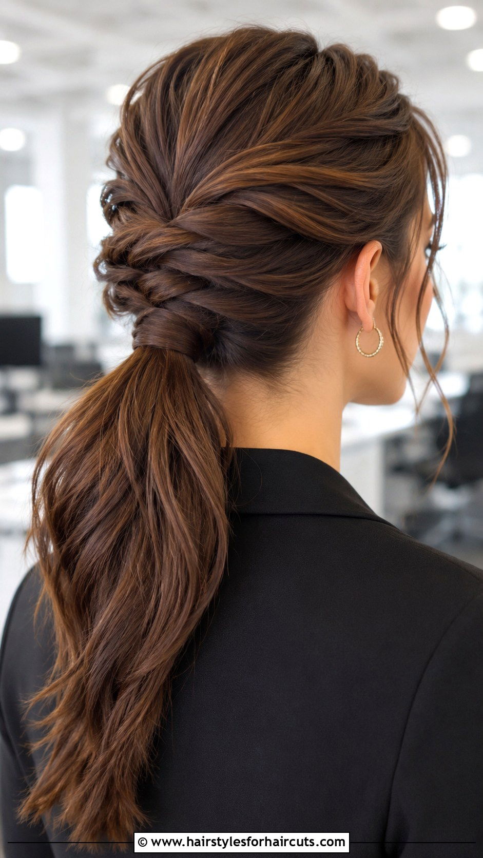 Half Up Twisted Ponytail - 25 hair half up hairstyles - 25 hair half up hairstyles