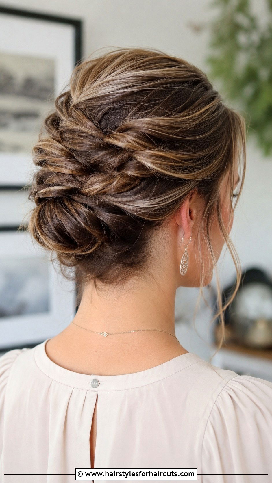 Half Up Twisted Updo - 25 hair up and down hairstyles - 25 hair up and down hairstyles