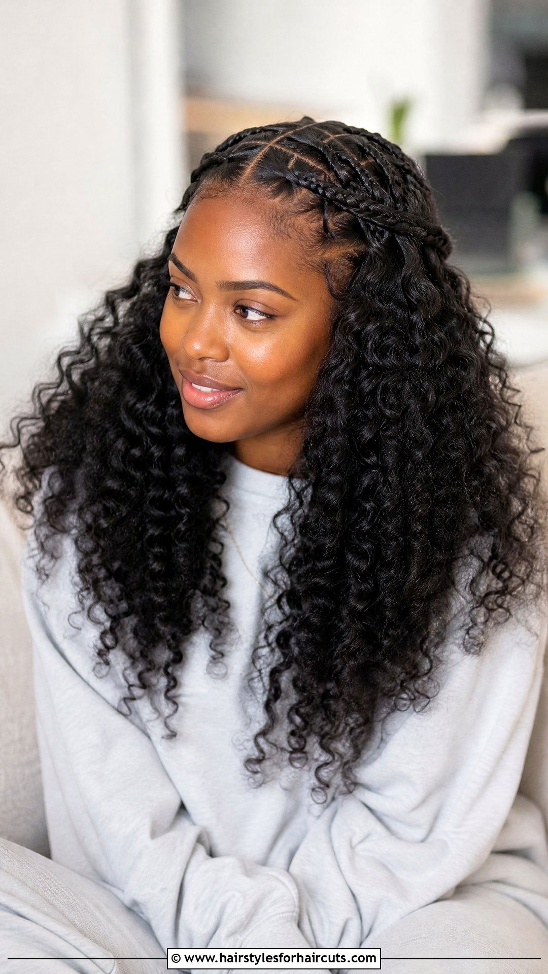 Half Up Waterfall Braid With Kinky Hair - 25 waterfall hairstyles black hair - 25 waterfall hairstyles black hair