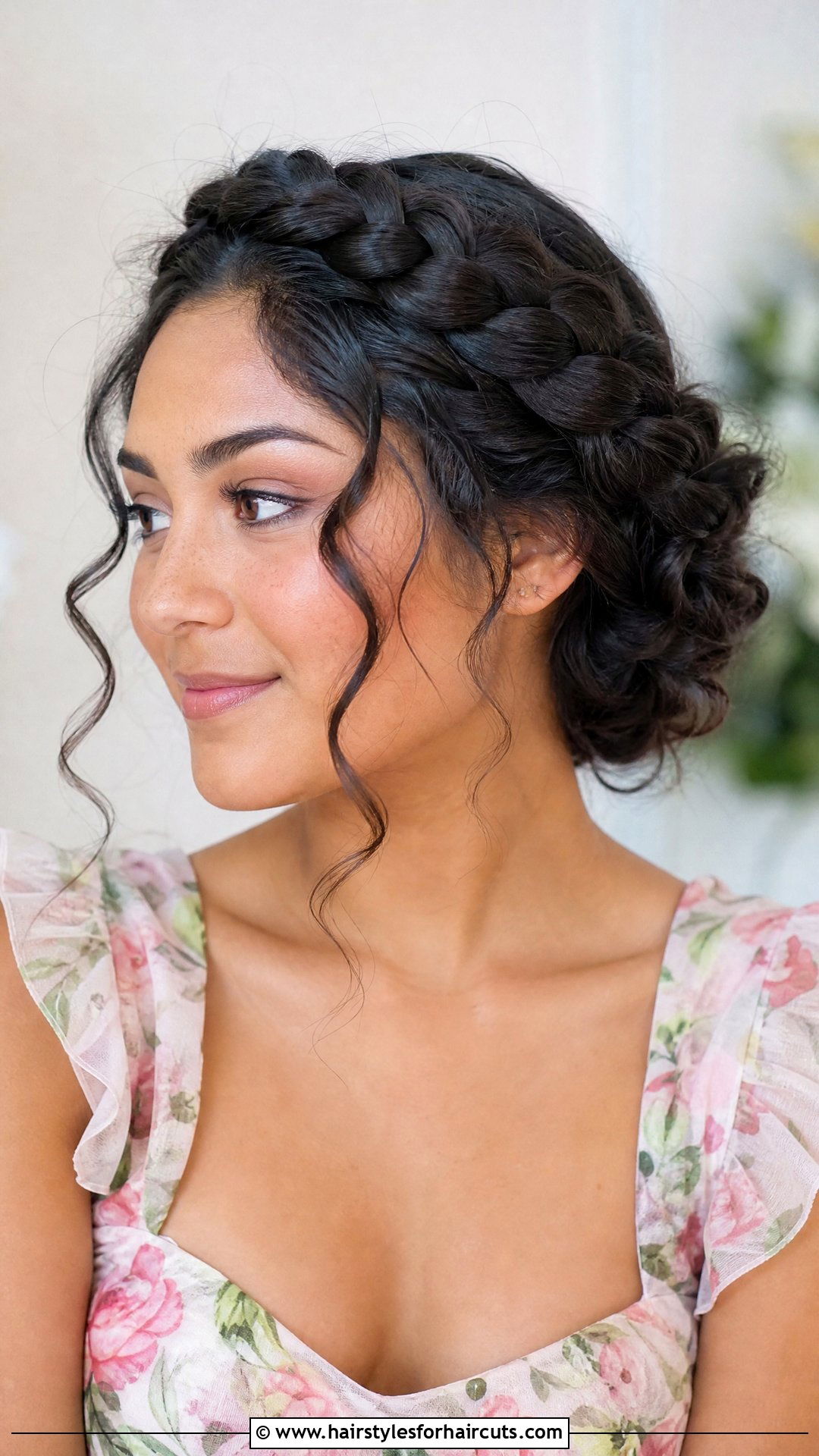 Halo Braid Black Updo - 25 black updo hairstyles for long hair - 25 black updo hairstyles for long hair