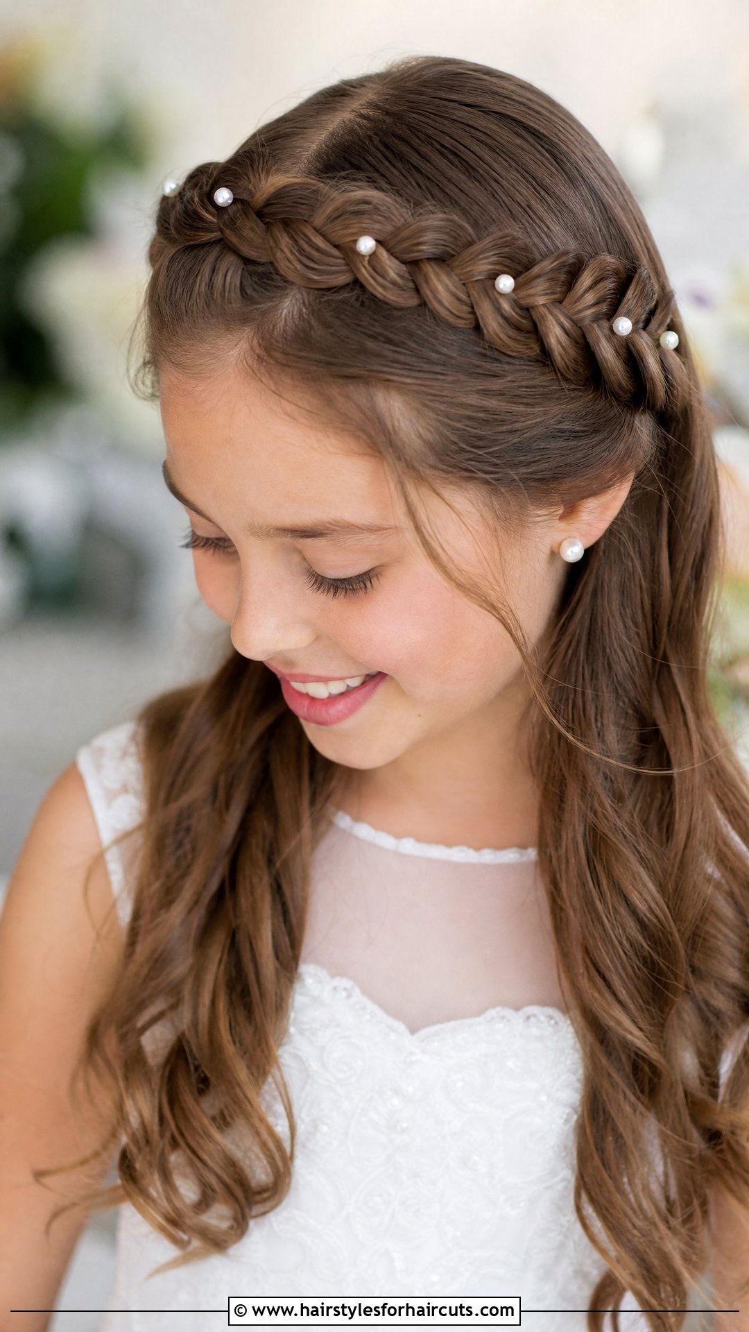 Halo Braid For First Communion - 25 hairstyles for first communion - 25 hairstyles for first communion