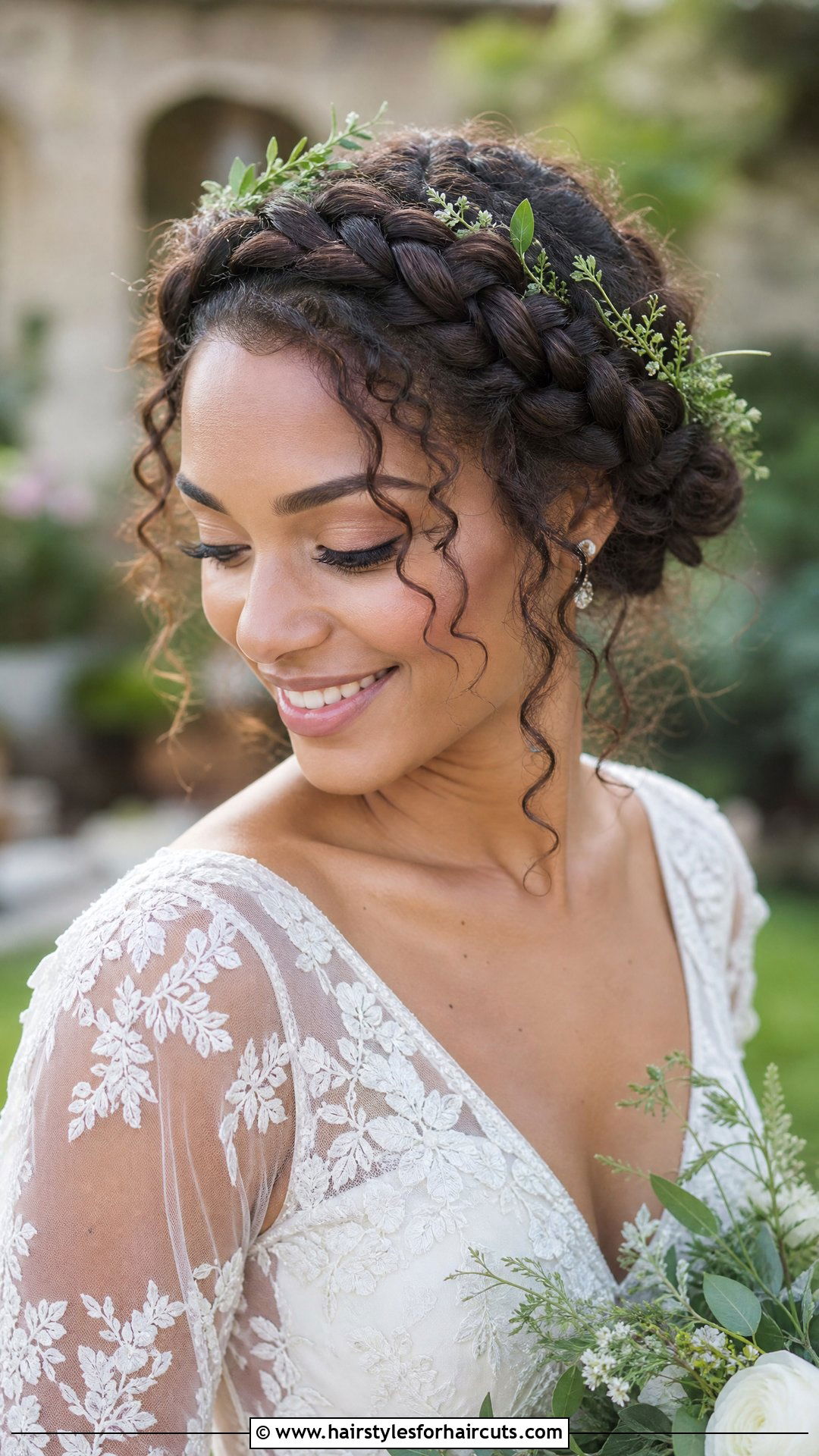 Halo Braid On Natural Curly Hair - 25 wedding hairstyles for curly black hair - 25 wedding hairstyles for curly black hair