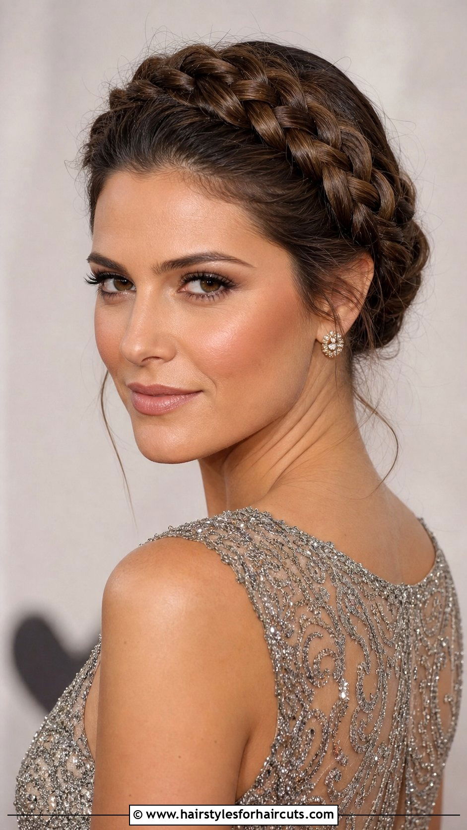 Halo Braid Updo - 25 natural hairstyles for mixed hair - 25 natural hairstyles for mixed hair