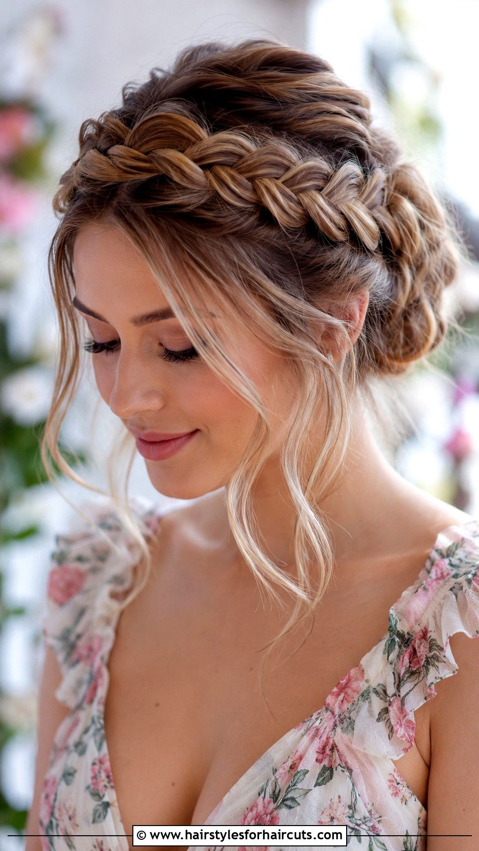 Halo Braid Updo - 25 thin black hairstyles - 25 thin black hairstyles