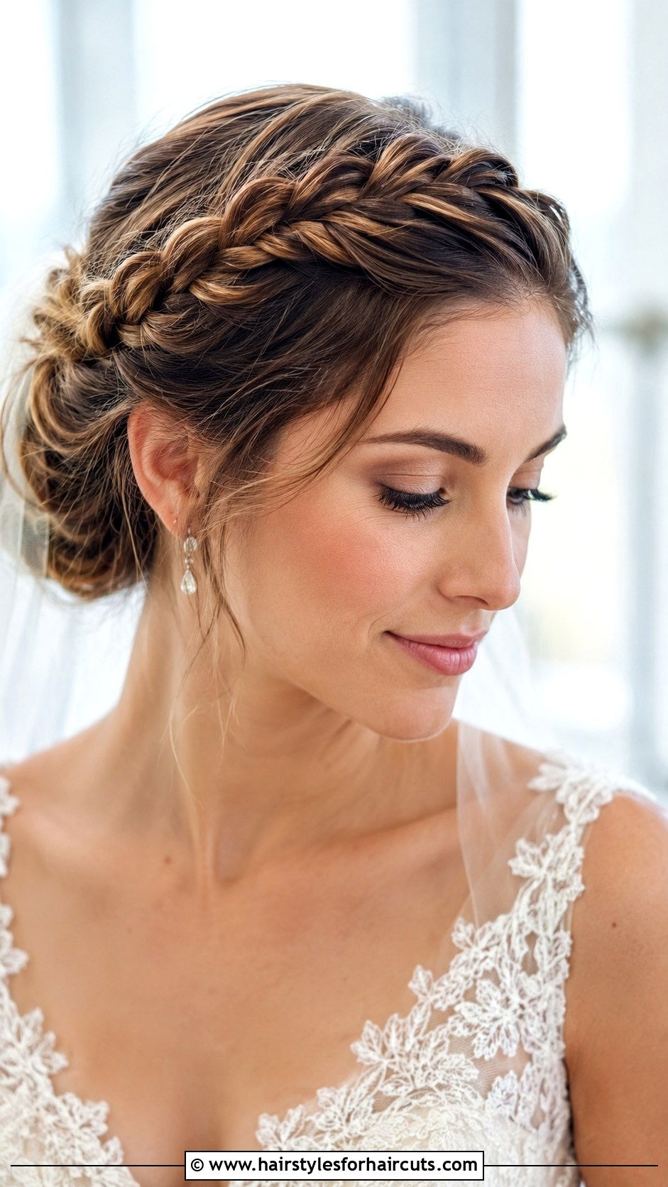 Halo Braid Wedding Hairstyle - 25 elegant wedding hairstyles for natural black hair - 25 elegant wedding hairstyles for natural black hair