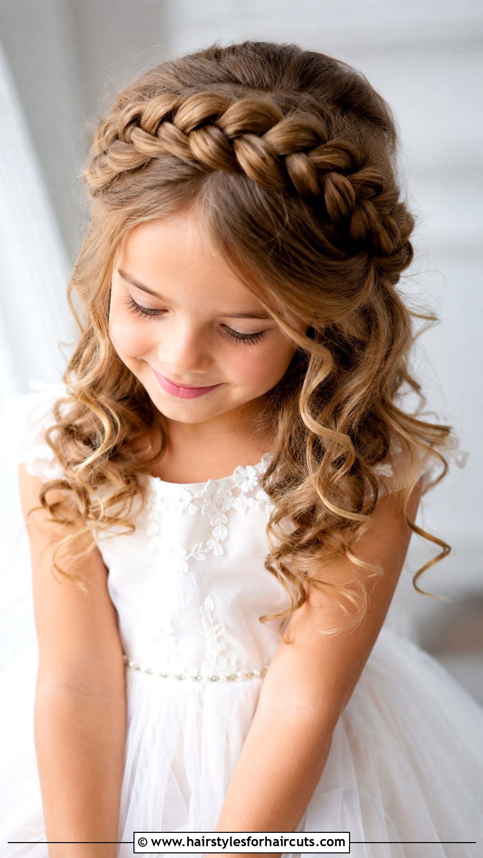 Halo Braid With Curly Ends - 25 dance recital hairstyles - 25 dance recital hairstyles