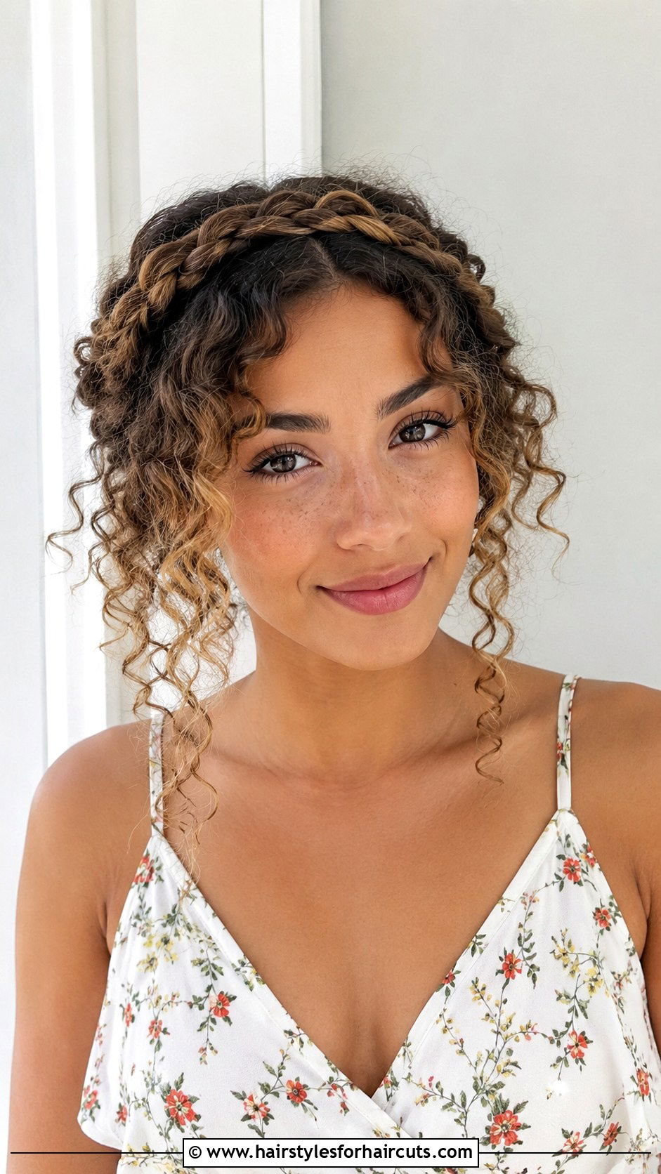 Halo Braid for Curly Hair - 25 beach hairstyles for curly hair - 25 beach hairstyles for curly hair