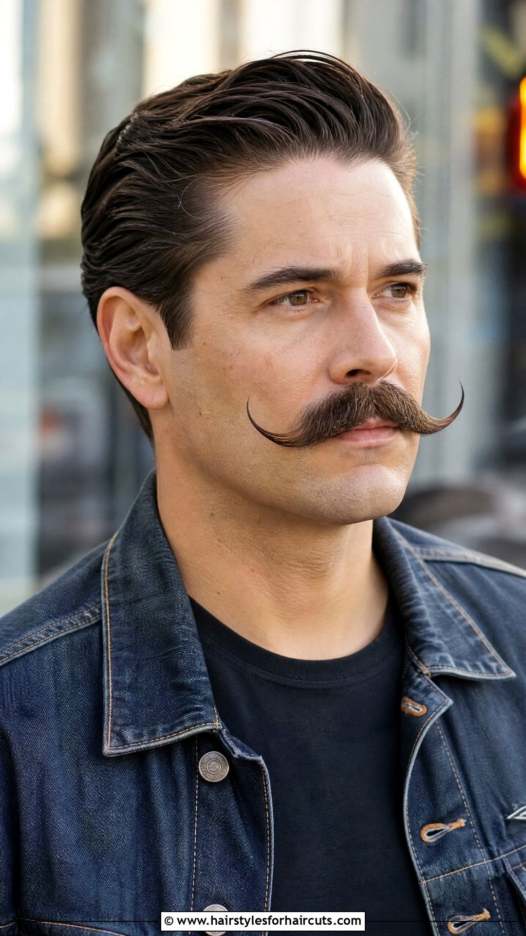 Handlebar Mustache Look - 25 western facial hairstyles - 25 western facial hairstyles