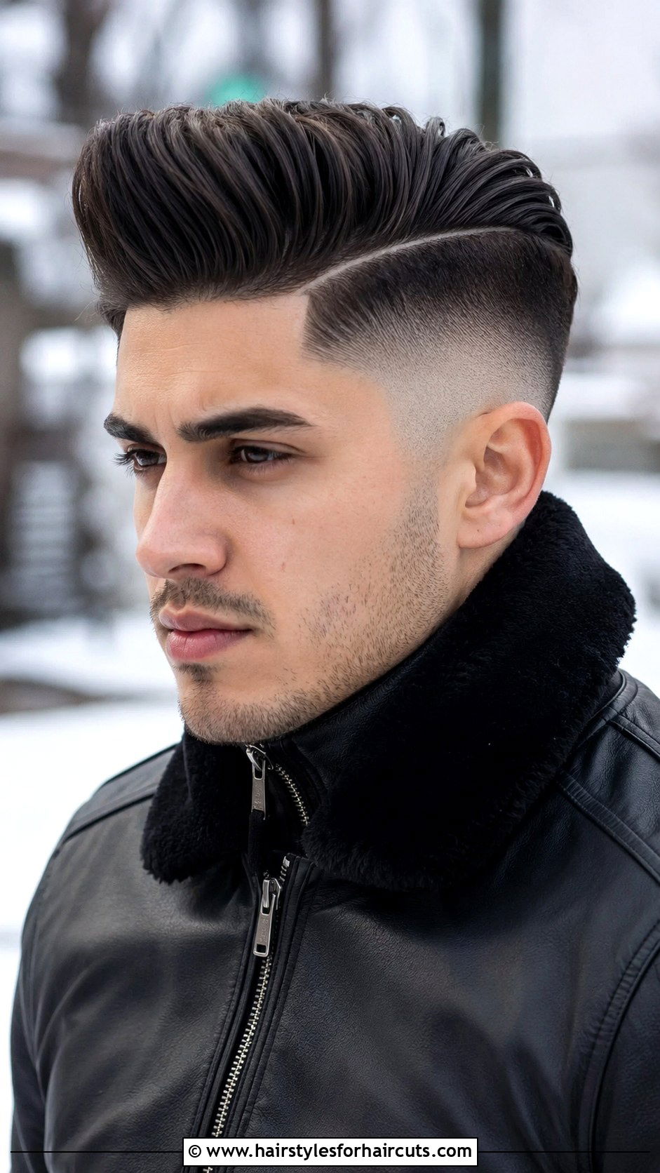 Hard Part Pompadour - 25 hard part haircuts - 25 hard part haircuts