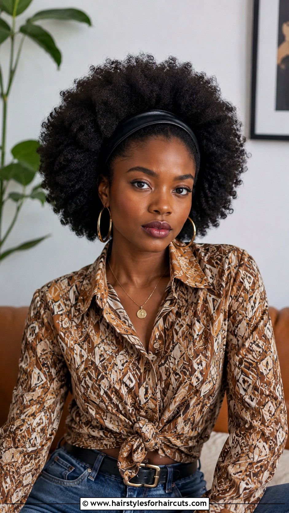 Headband Afro - 25 70s black hairstyles - 25 70s black hairstyles