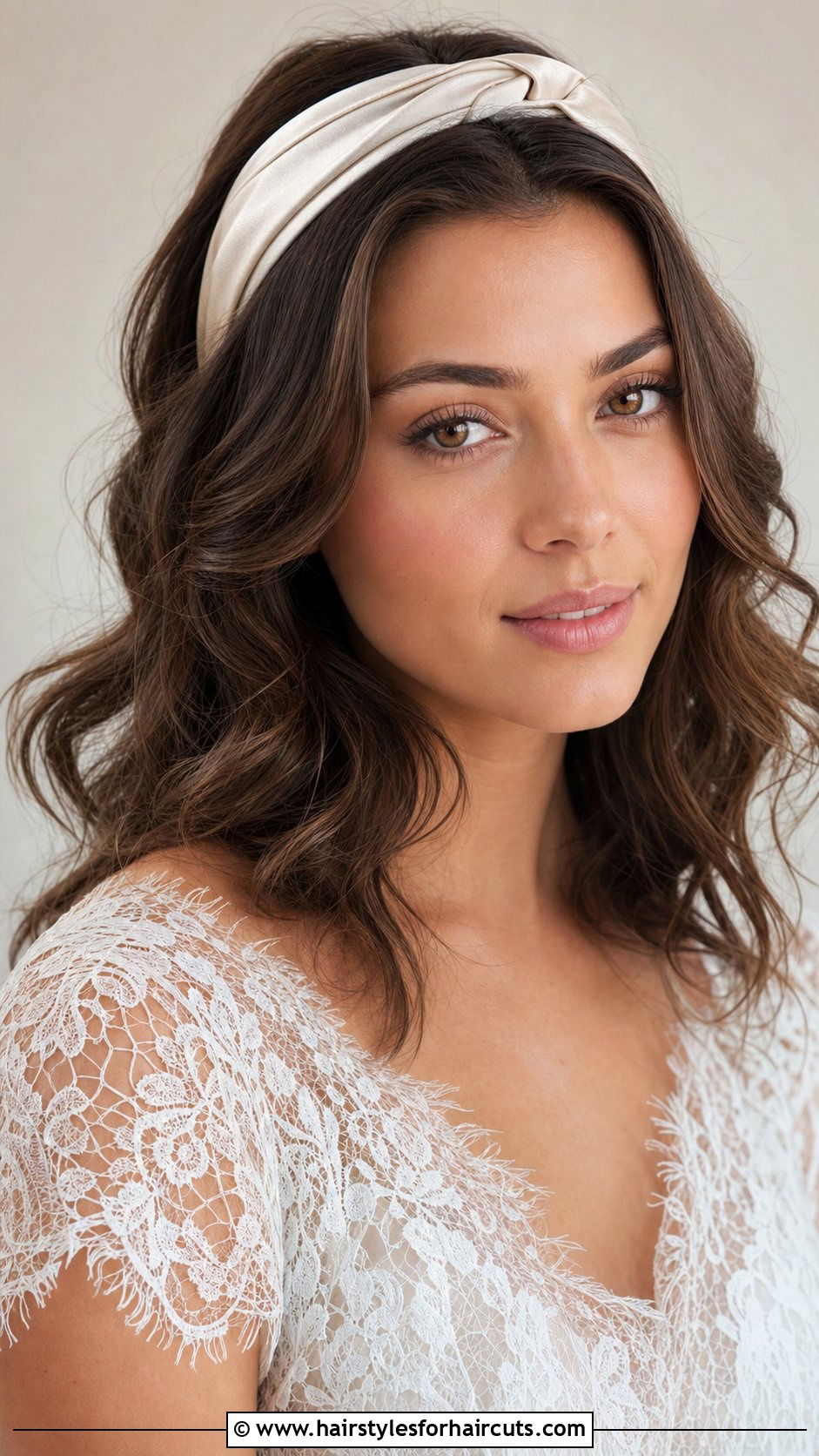 Headband With Soft Curls - 25 headband hairstyles for medium hair - 25 headband hairstyles for medium hair