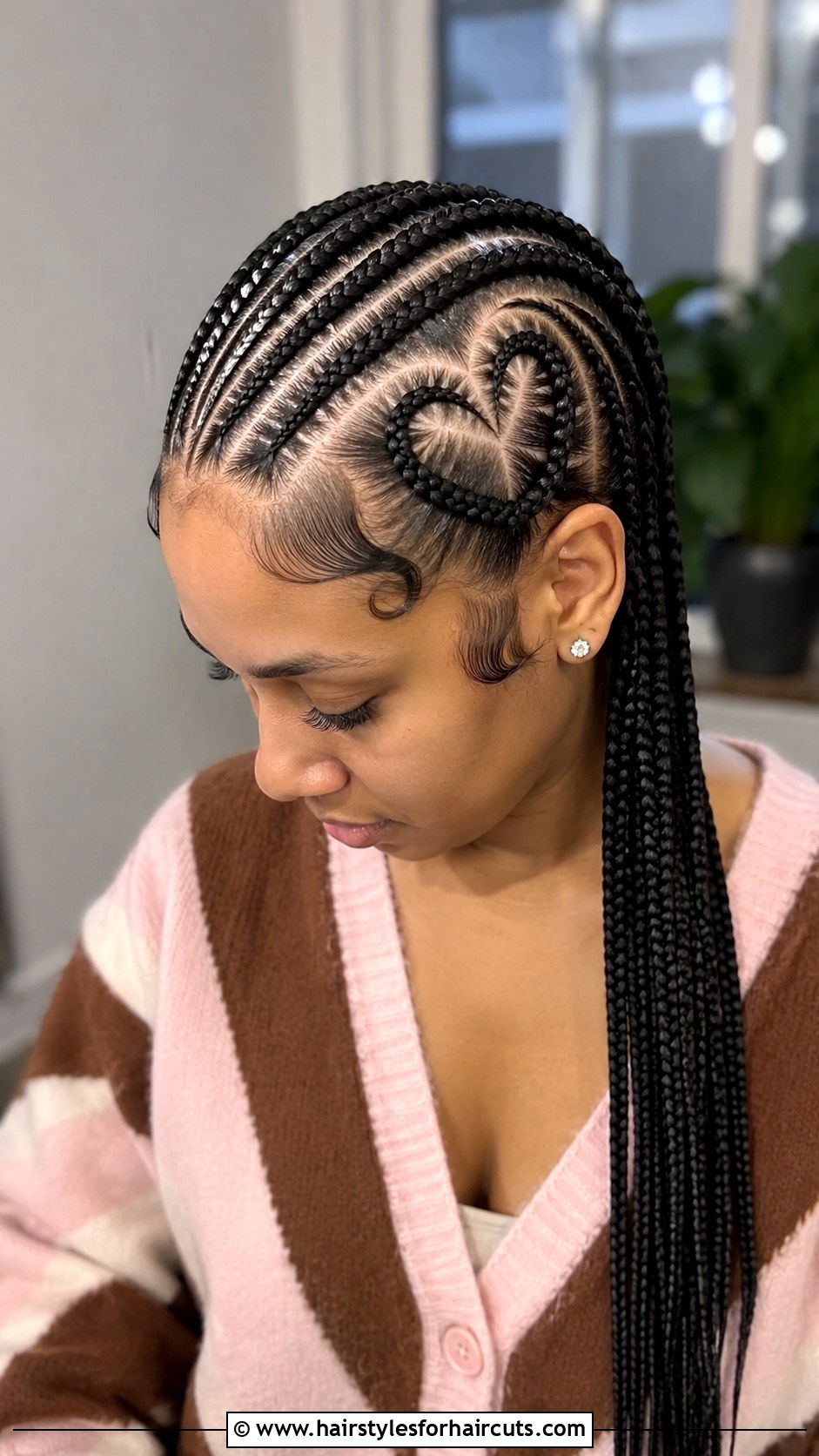 Heart Part Cornrows - 25 corn row hairstyles - 25 corn row hairstyles