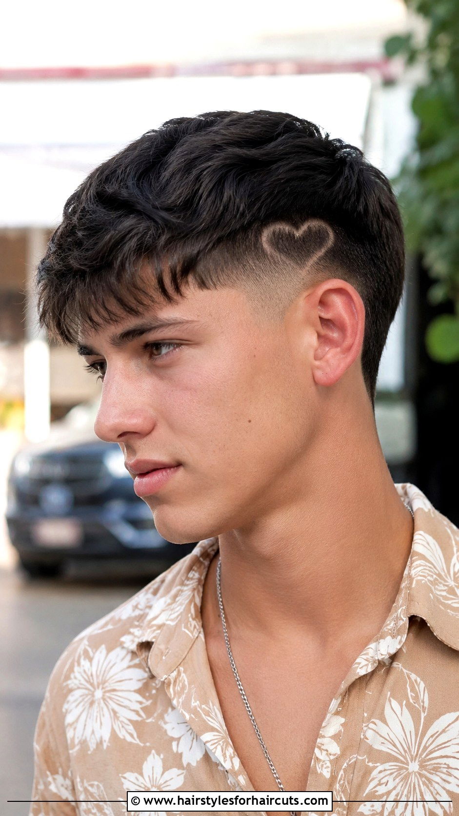 Heart Shape Line Crop - 25 lines in haircuts - 25 lines in haircuts