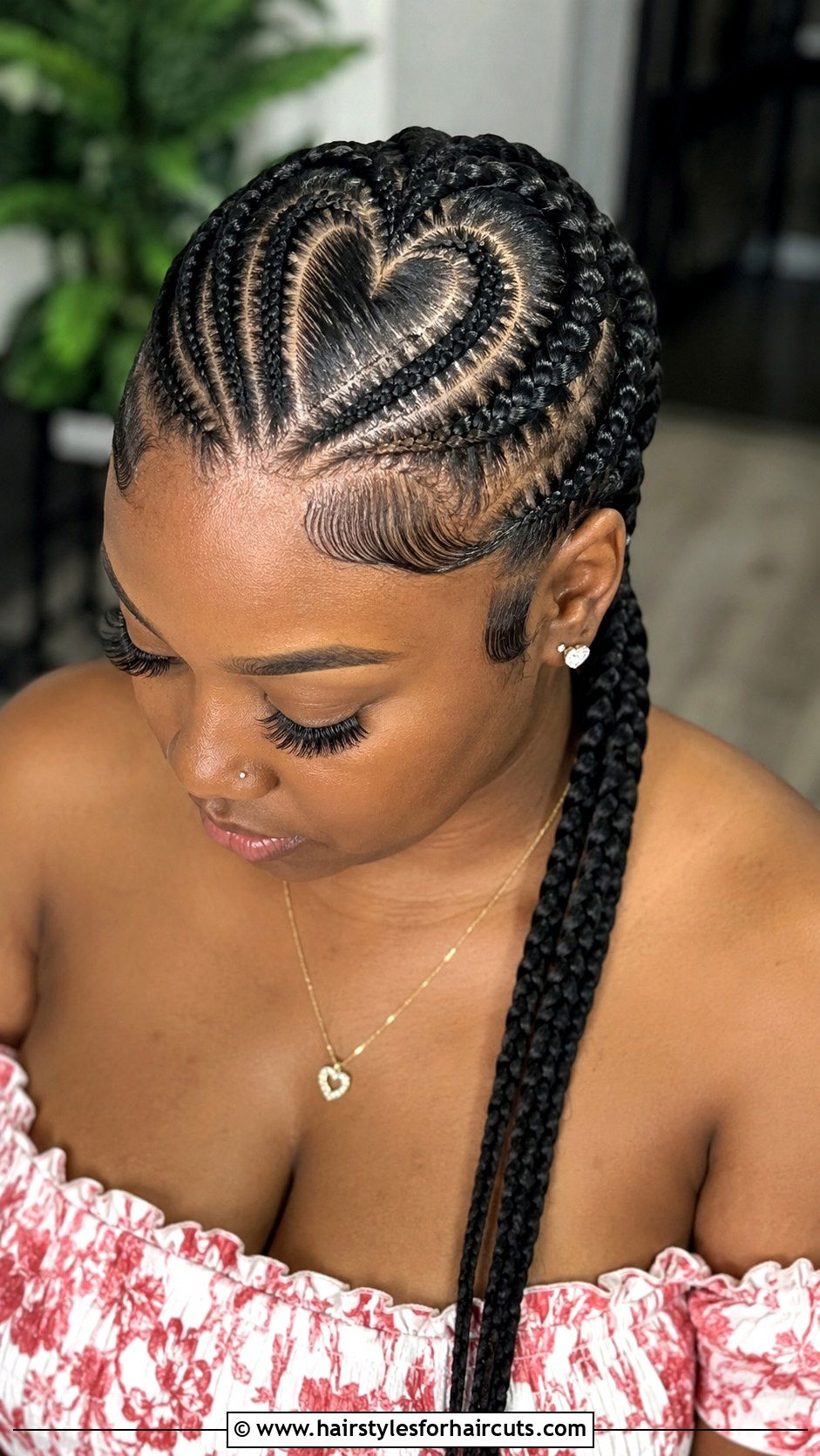 Heart Shaped French Braid - 25 black hair french braid hairstyles - 25 black hair french braid hairstyles
